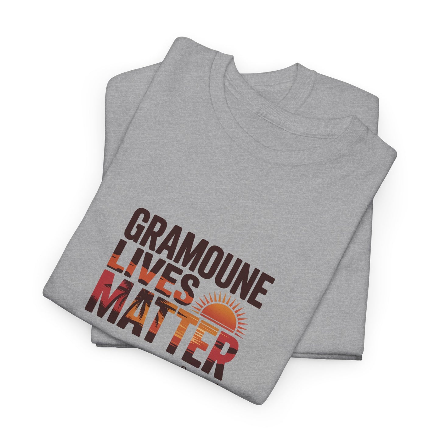 T-shirt "Gramoune", Île de La Réunion, Confort Coton, Sobre, Elégant, Souvenir Unique, Cadeau, Unisexe, Esprit Voyageur