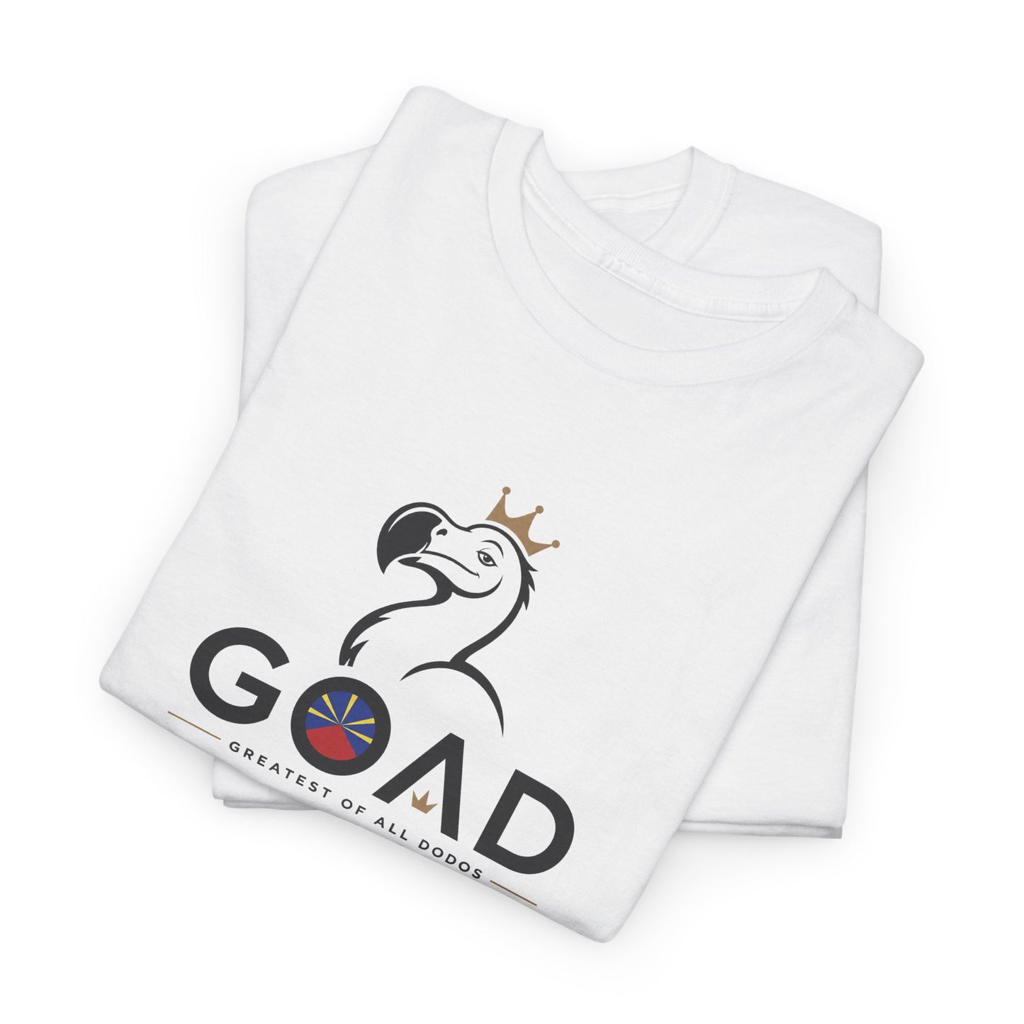 T-shirt "GOAD ", Greatest Of All Dodos, Île de La Réunion", Confort Coton, Sobre, Elégant, Souvenir Unique, Cadeau, Unisexe, Esprit Voyageur