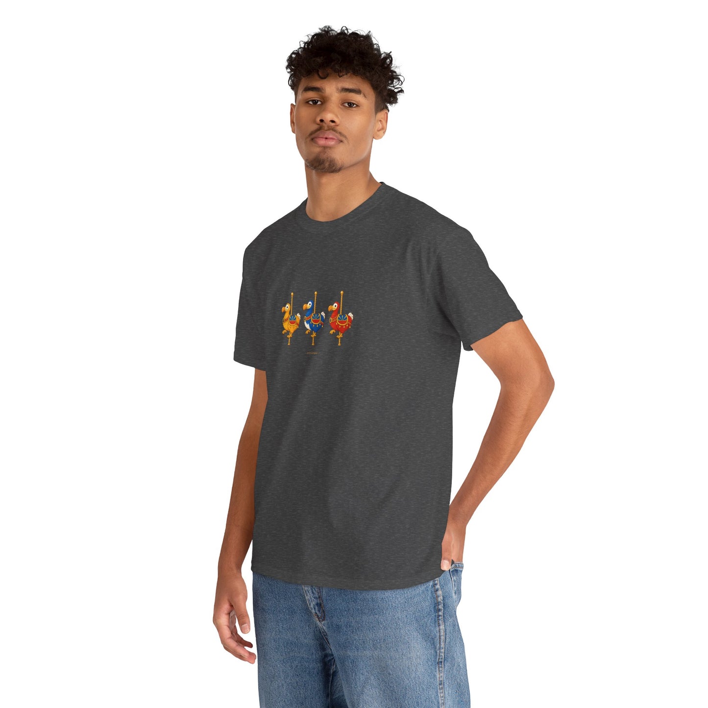 T-shirt Quocumque " Carrousel", Île de La Réunion, Confort Coton, Elégant, Souvenir Unique, Cadeau, Unisexe, Esprit Voyageur, Créole, Bourbon