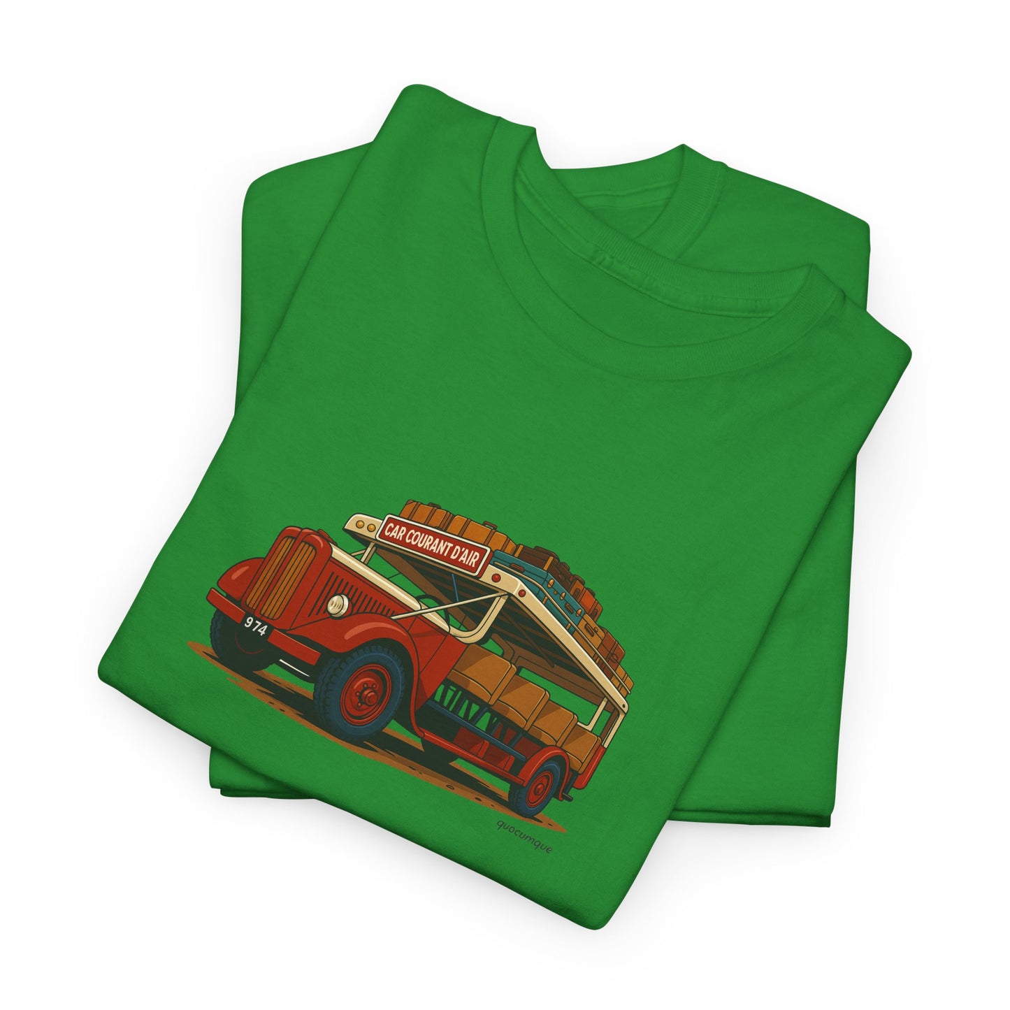 T-shirt "Car Courant d'Air, Exotisme, Destination Île de La Réunion, Confort Coton, Sobre, Elégant, Souvenir Unique, Cadeau, Unisexe, Esprit Voyageur