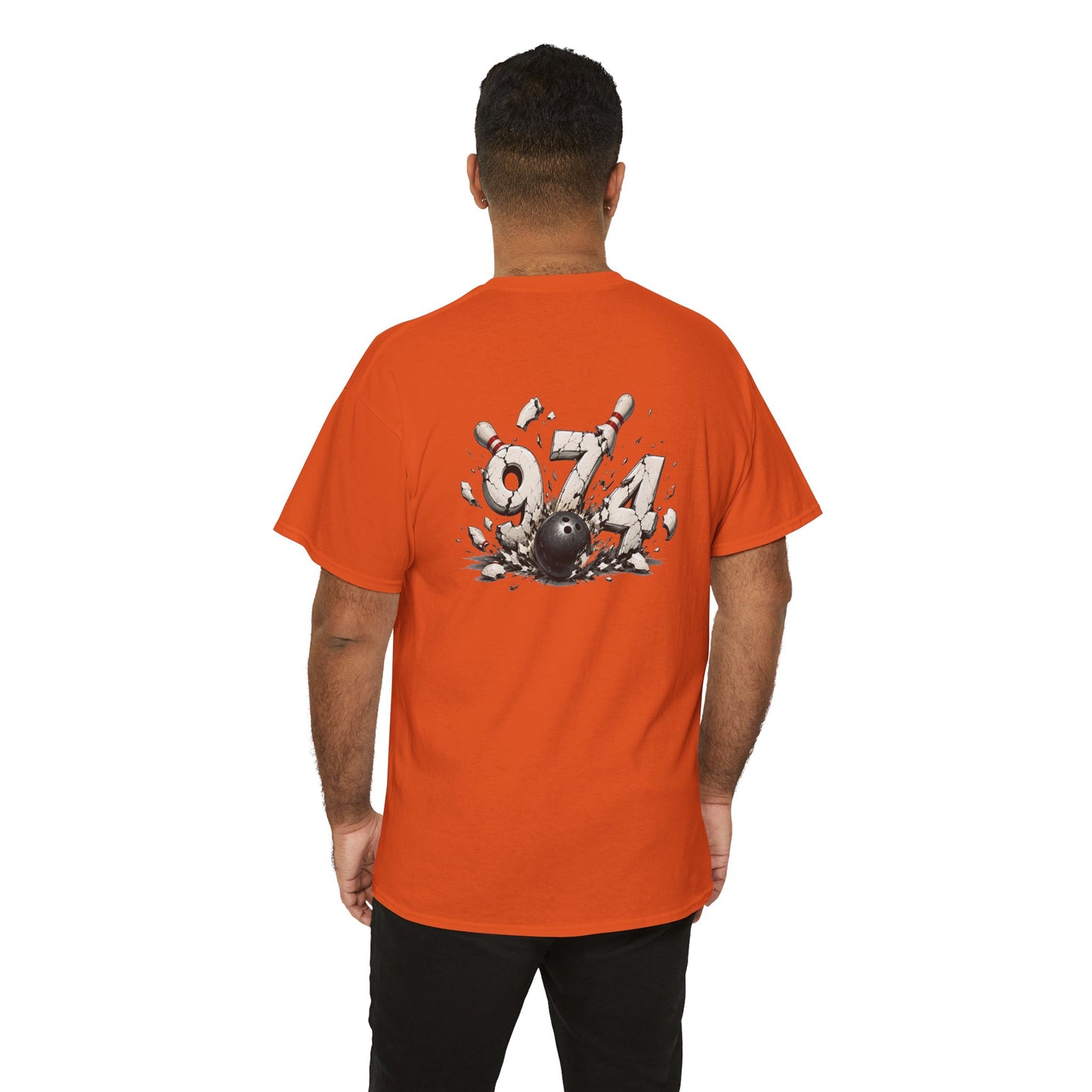 T-shirt " 974 Bowling", Destination Île de La Réunion, Confort Coton, Sobre, Elégant, Souvenir Unique, Vêtement Adulte, Unisexe, Esprit Voyageur