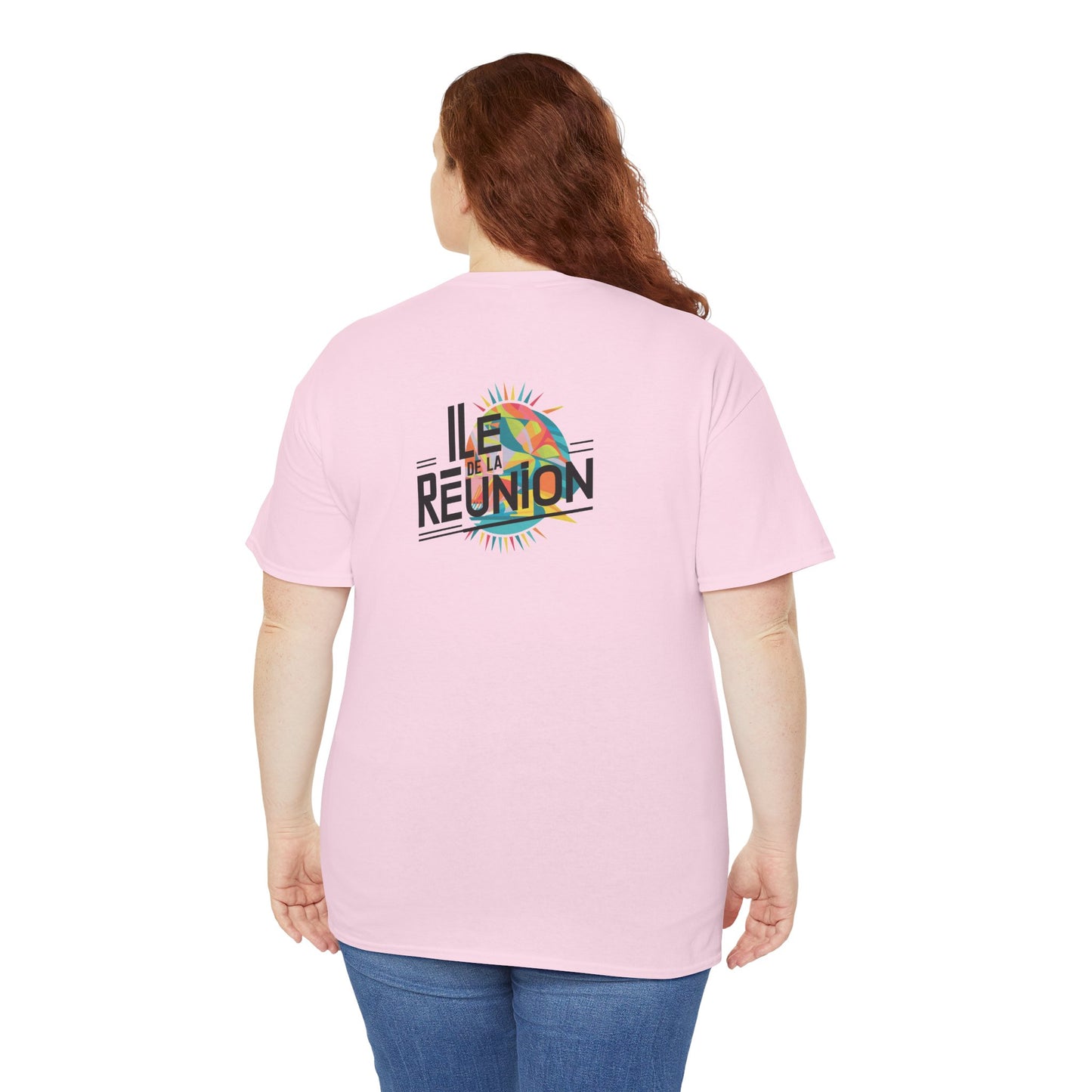 T-shirt "Île de La Réunion", Confort Coton, Sobre, Elégant, Souvenir Unique, Cadeau, Unisexe, Esprit Voyageur, Adulte