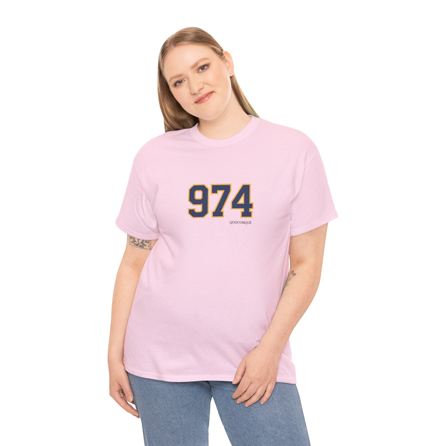 T-shirt " 974 ", Destination Île de La Réunion, Confort Coton, Sobre, Elégant, Souvenir Unique, Vêtement Adulte, Unisexe, Esprit Voyageur