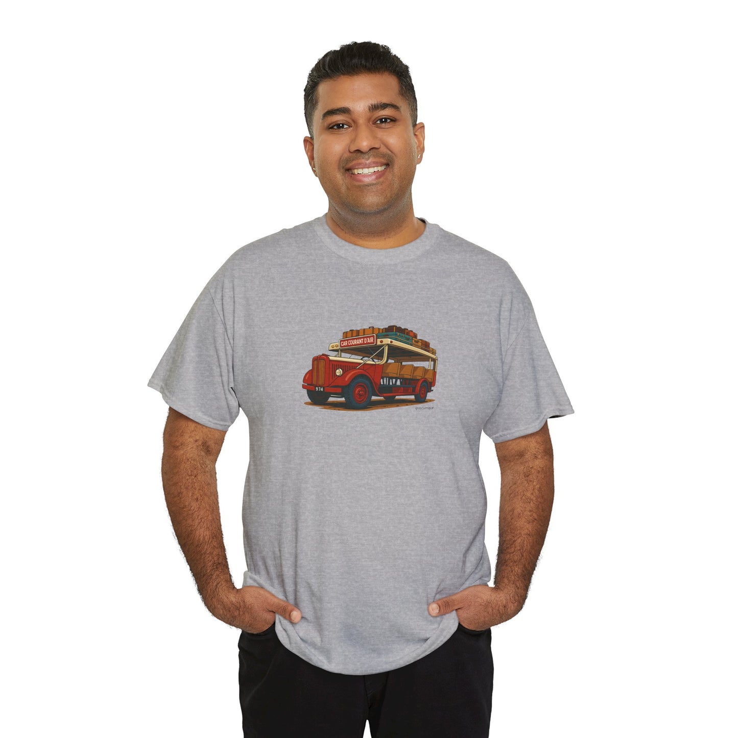 T-shirt "Car Courant d'Air, Exotisme, Destination Île de La Réunion, Confort Coton, Sobre, Elégant, Souvenir Unique, Cadeau, Unisexe, Esprit Voyageur