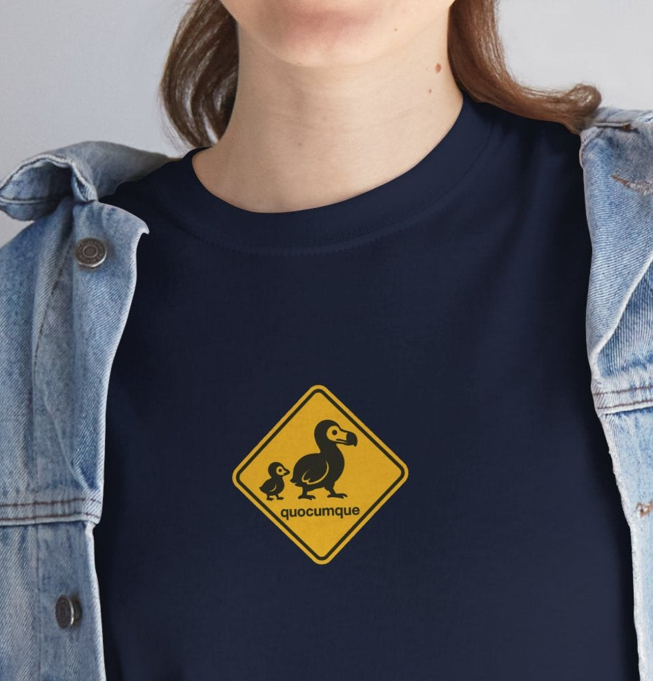 T-shirt Quocumque, "Famille Dodo", Île de La Réunion, Confort Coton, Elégant, Souvenir Unique, Cadeau, Unisexe, Esprit Voyageur, Créole, Bourbon