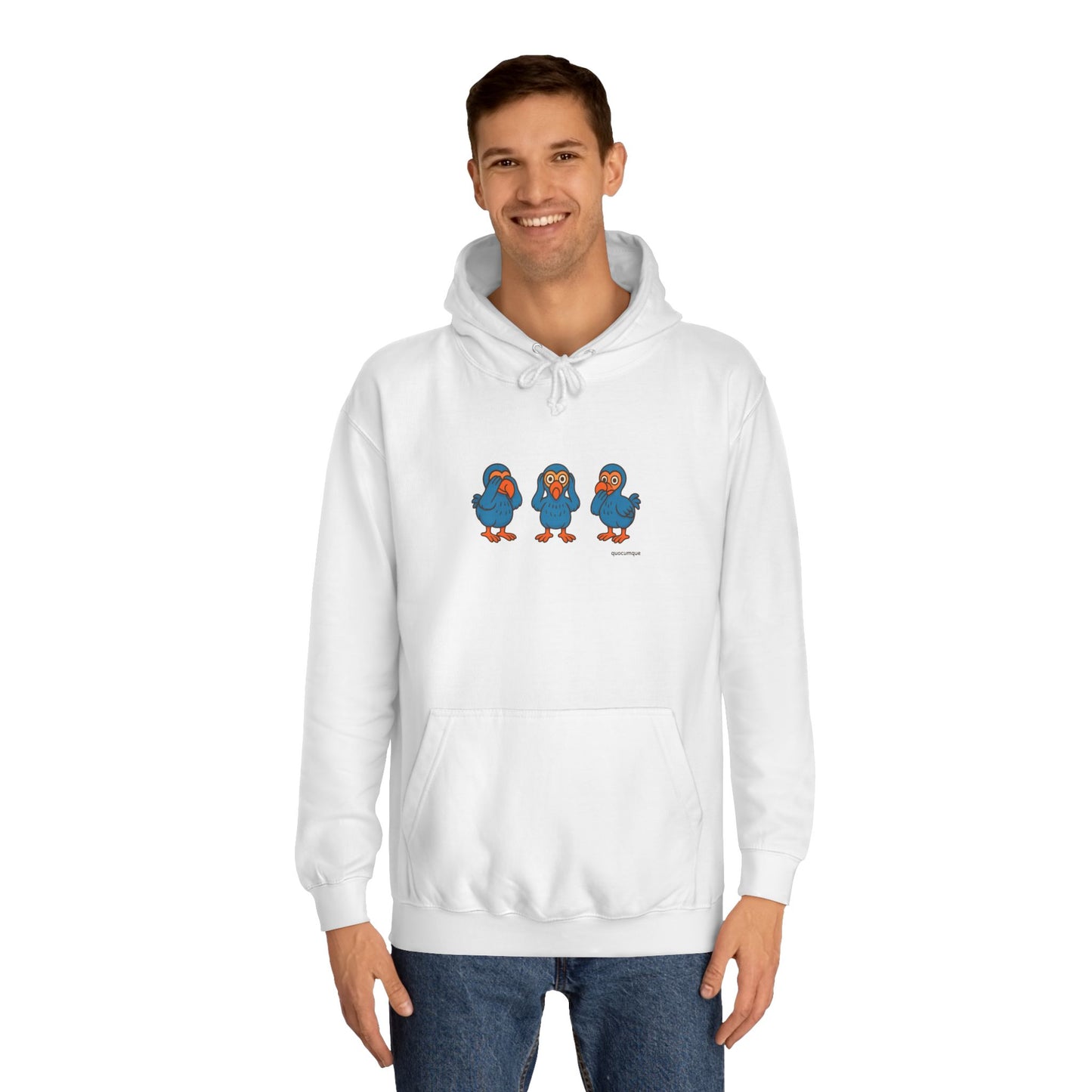 Sweat à Capuche Quocumque "3 Dodos de la Sagesse" pour Adulte, Hoodie, Unisexe, Élégance, Sobriété, Homme, Femme, Animal Totem