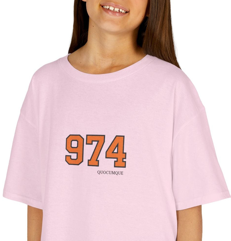 T-shirt "974", Pour Marmailles, Douceur Coton, Pour les enfants de 5-6 ans( Taille XS), Pour les 7-8 ans( taille S), Pour les 9-10 ans( taille M), Pour les 11-12 ans( taille L), Pour...