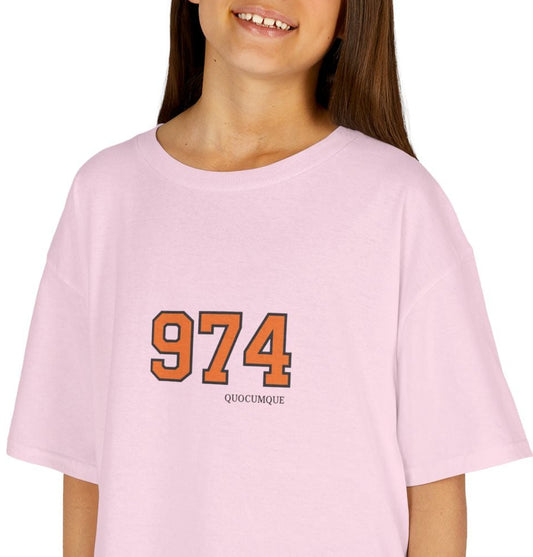 T-shirt "974", Pour Marmailles, Douceur Coton, Pour les enfants de 5-6 ans( Taille XS), Pour les 7-8 ans( taille S), Pour les 9-10 ans( taille M), Pour les 11-12 ans( taille L), Pour...