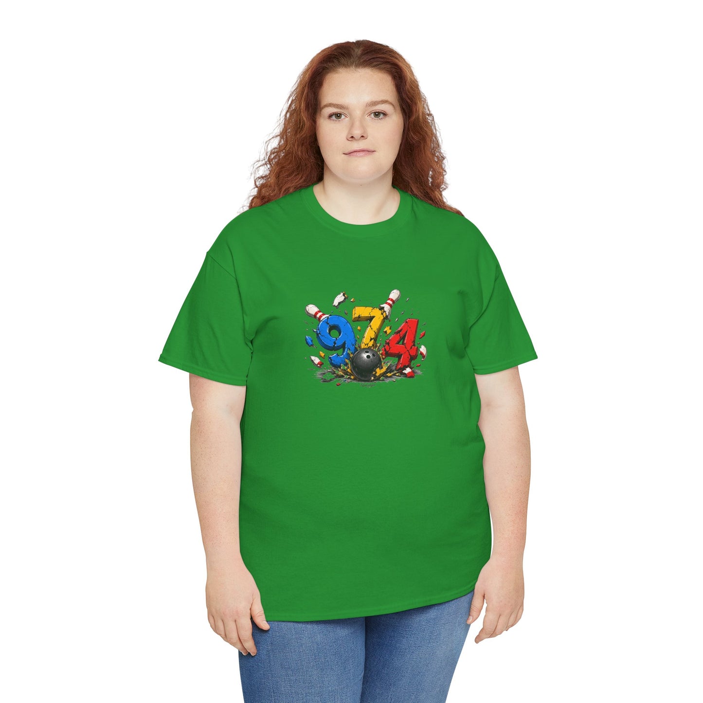 T-shirt " 974 Bowling ", Destination Île de La Réunion, Confort Coton, Sobre, Elégant, Souvenir Unique, Vêtement Adulte, Unisexe, Esprit Voyageur