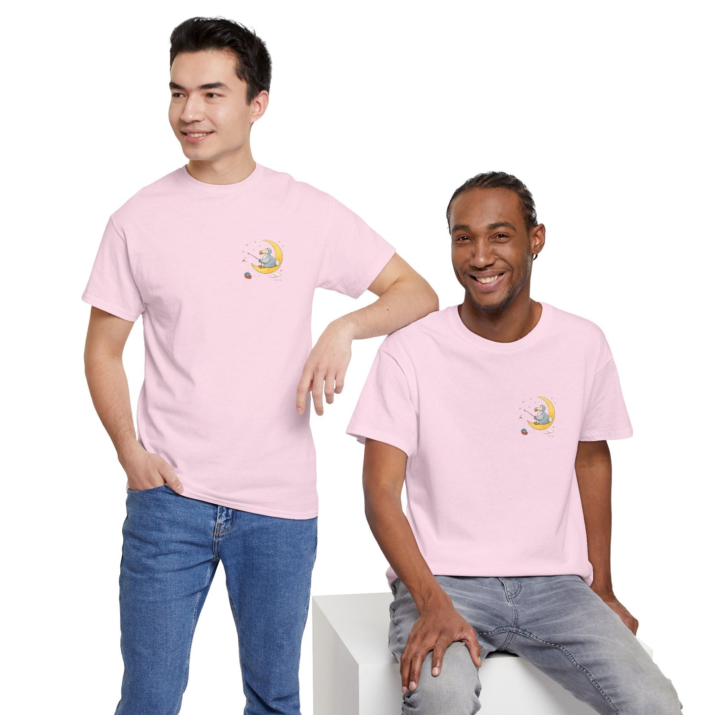 T-shirt "Dodo Lune ", Île de La Réunion", Confort Coton, Sobre, Elégant, Souvenir Unique, Cadeau, Unisexe, Esprit Voyageur