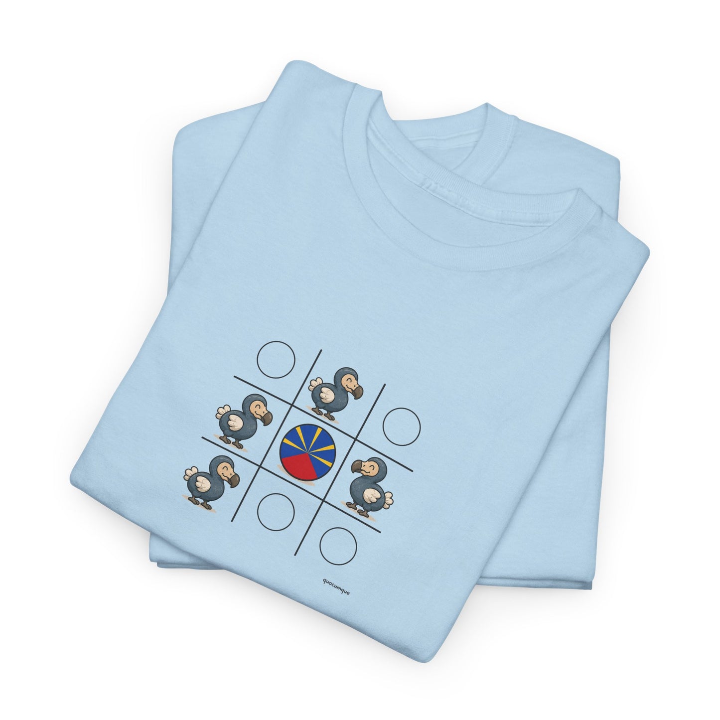 T-shirt Quocumque, " Dodo Morpion ", Île de La Réunion, Confort Coton, Elégant, Souvenir Unique, Cadeau, Unisexe, Esprit Voyageur, Créole, Bourbon
