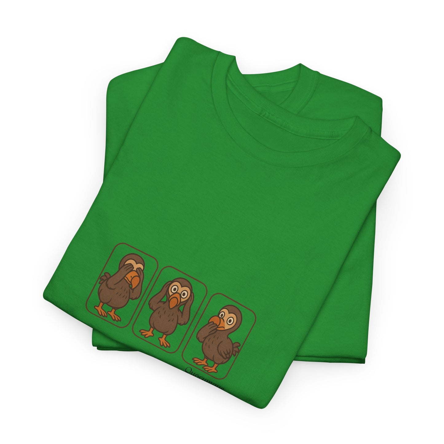 T-shirt Quocumque, "3 Dodos de la Sagesse", Confort, Souvenir Unique, Cadeau, Unisexe, Délicatesse, Homme, Femme, Adulte, Sportif, Liberté, Détente