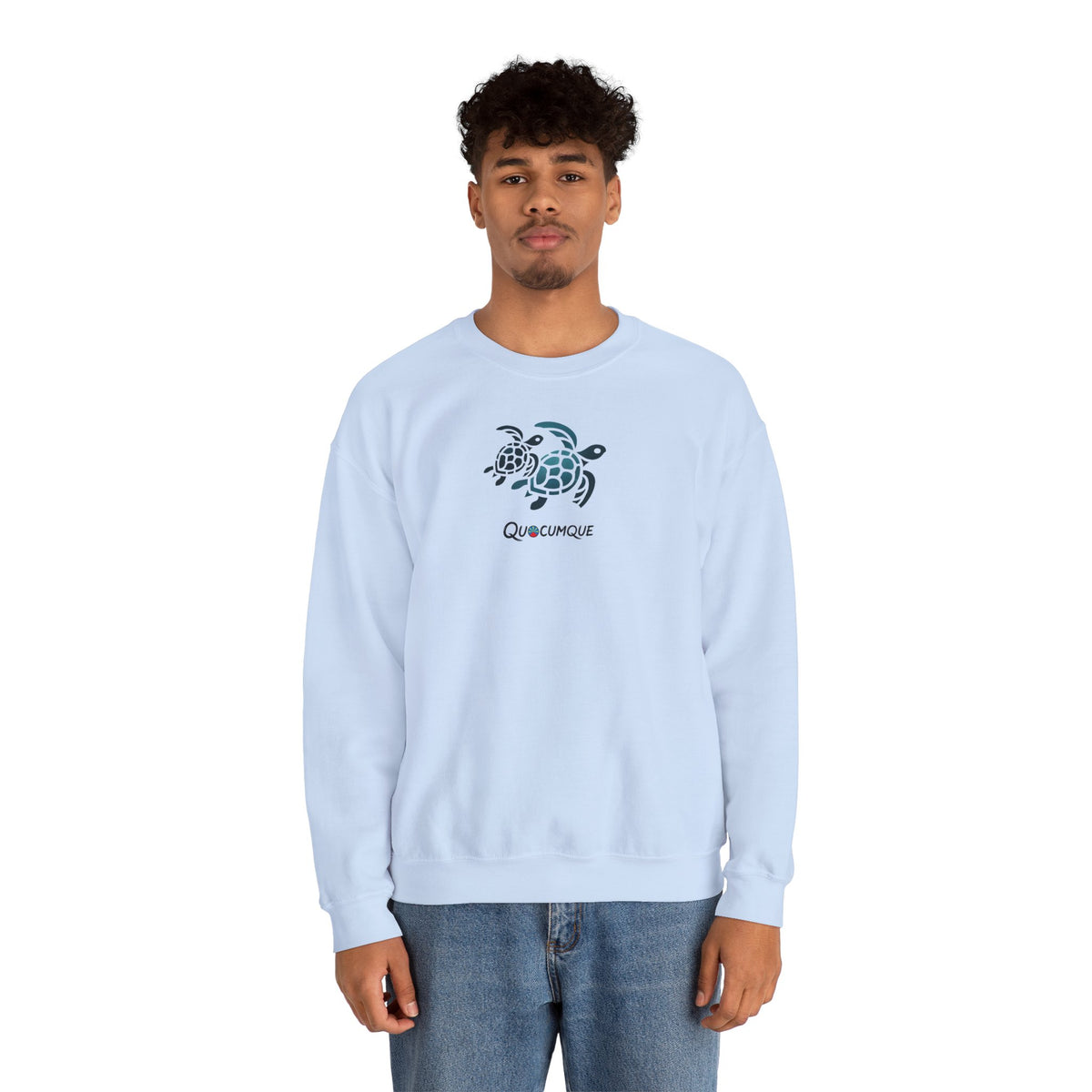 Sweat Quocumque "Tortue Marine", Exotique, Destination Île De La Réunion, Adulte, Homme, Femme, Sportive, Sportif, Décontracté, Drapeau Régional