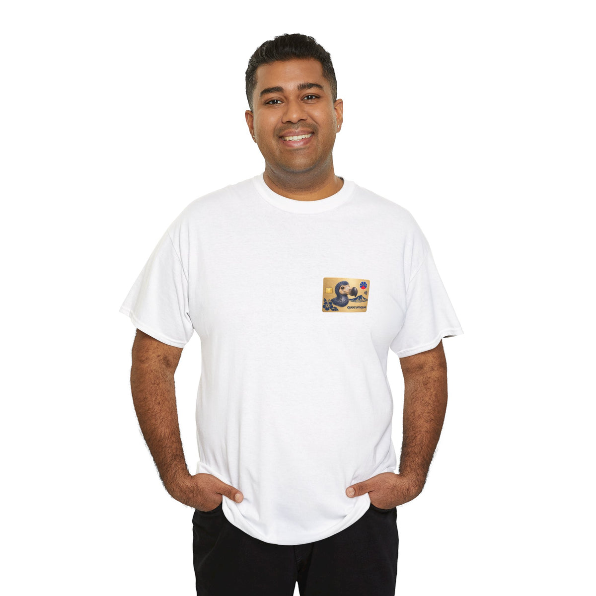 T-shirt "Quocumque Gold", Exotisme, Destination Île de La Réunion, Confort Coton, Sobre, Elégant, Souvenir Unique, Cadeau, Unisexe, Esprit Voyageur