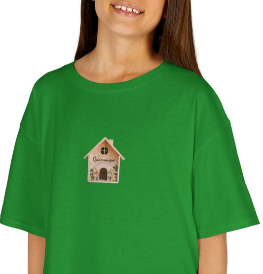 T-shirt Quocumque, "Nichoir", Nid d'Oiseau, Pour les enfants de 5-6 ans( Taille XS), Pour les 7-8 ans( taille S), Pour les 9-10 ans( taille M), Pour les 11-12 ans( taille L), Pour les 13-14 ans(taille XL)