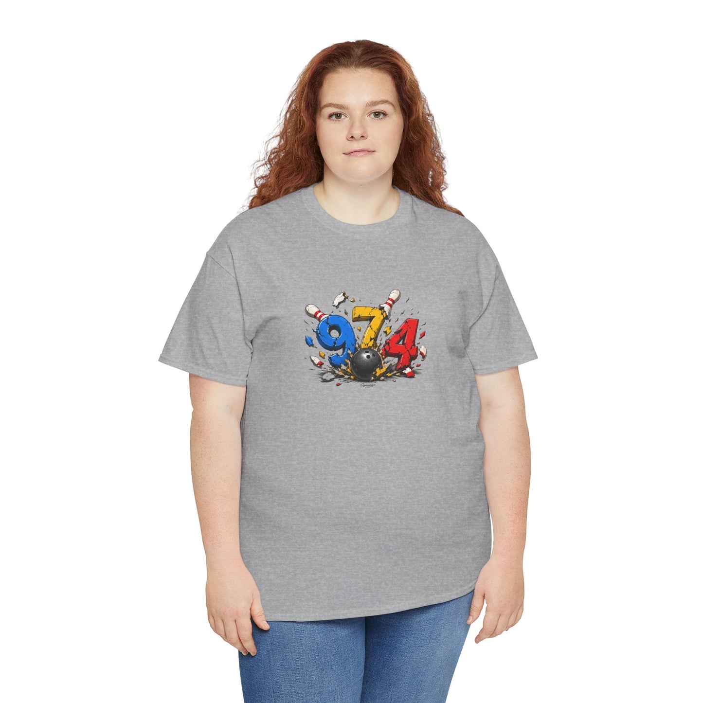 T-shirt " 974 Bowling ", Destination Île de La Réunion, Confort Coton, Sobre, Elégant, Souvenir Unique, Vêtement Adulte, Unisexe, Esprit Voyageur