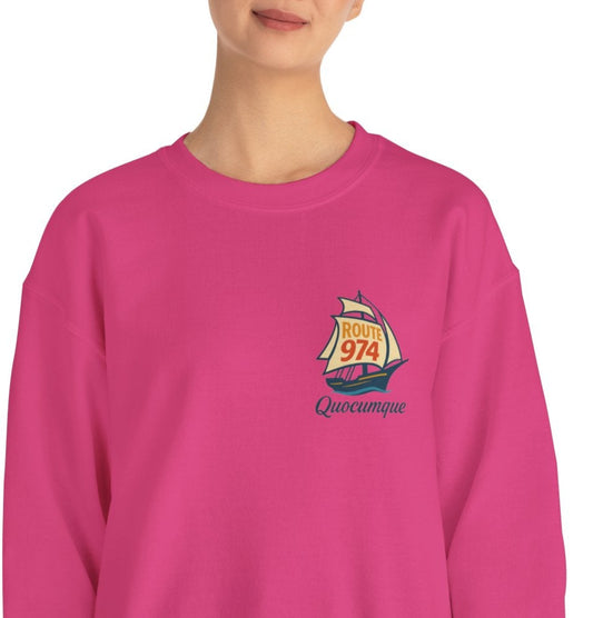 Sweat-Shirt Quocumque " Voilier", Adulte, Unisexe, Mode Nautique Été, Style Marin, Unisexe, Homme, Femme, Décontracté, Élégant, Classique,