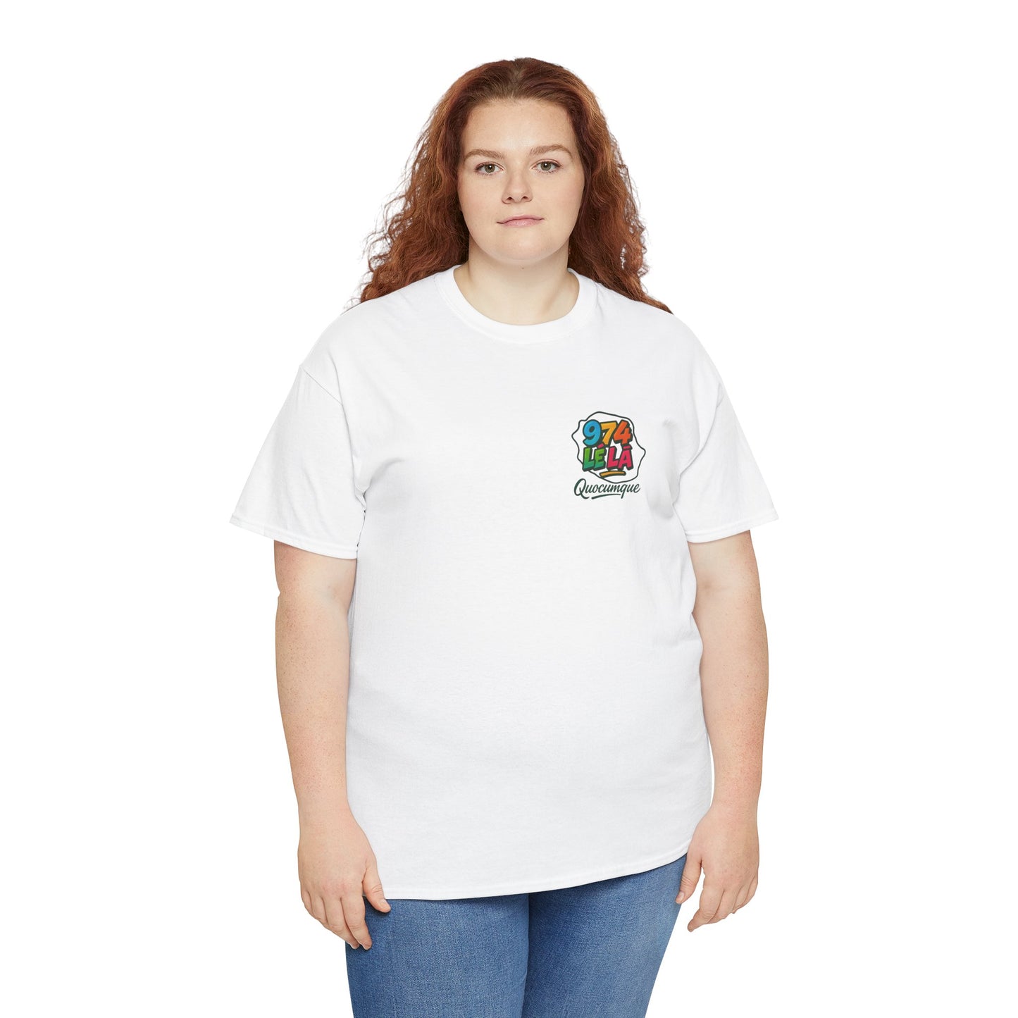 T-shirt Quocumque "974 lé là", Île de La Réunion, Confort Coton, Elégant, Souvenir Unique, Cadeau, Unisexe, Esprit Voyageur, Créole, Bourbon