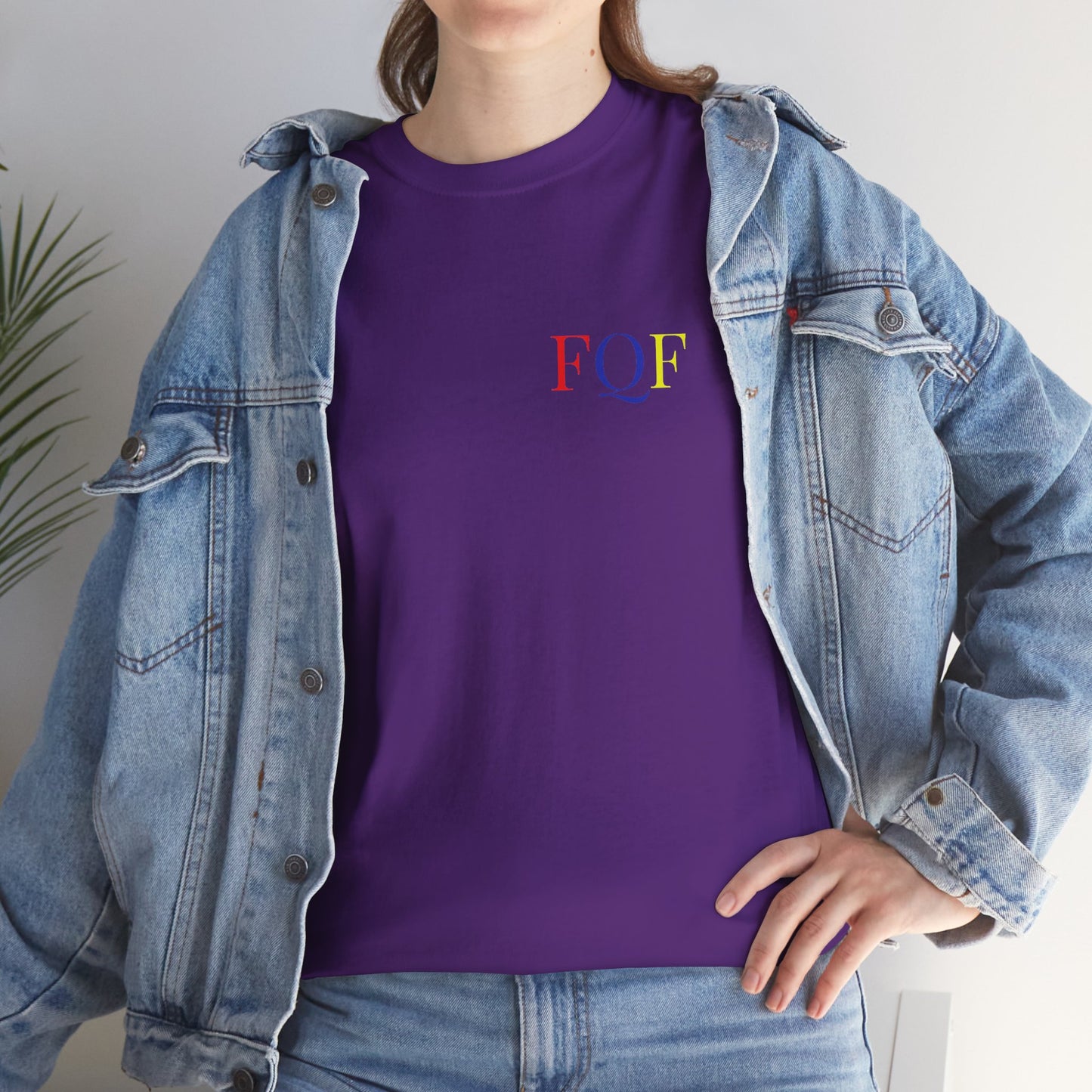 T-shirt "FQF", Île de La Réunion, Confort Coton, Sobre, Elégant, Souvenir Unique, Cadeau, Unisexe, Esprit Voyageur, Adulte