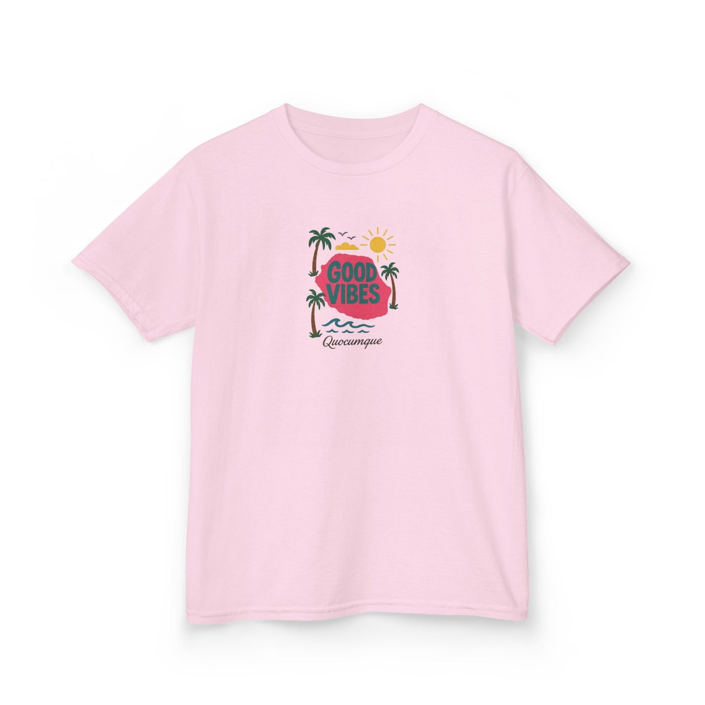 T-shirt "974 Good Vibes"", Île de La Réunion, Douceur Coton, Pour les enfants de 5-6 ans( Taille XS), Pour les 7-8 ans( taille S), Pour les 9-10 ans( taille M), Pour les 11-12 ans( taille L), Pour les 13-14 ans( taille XLS)