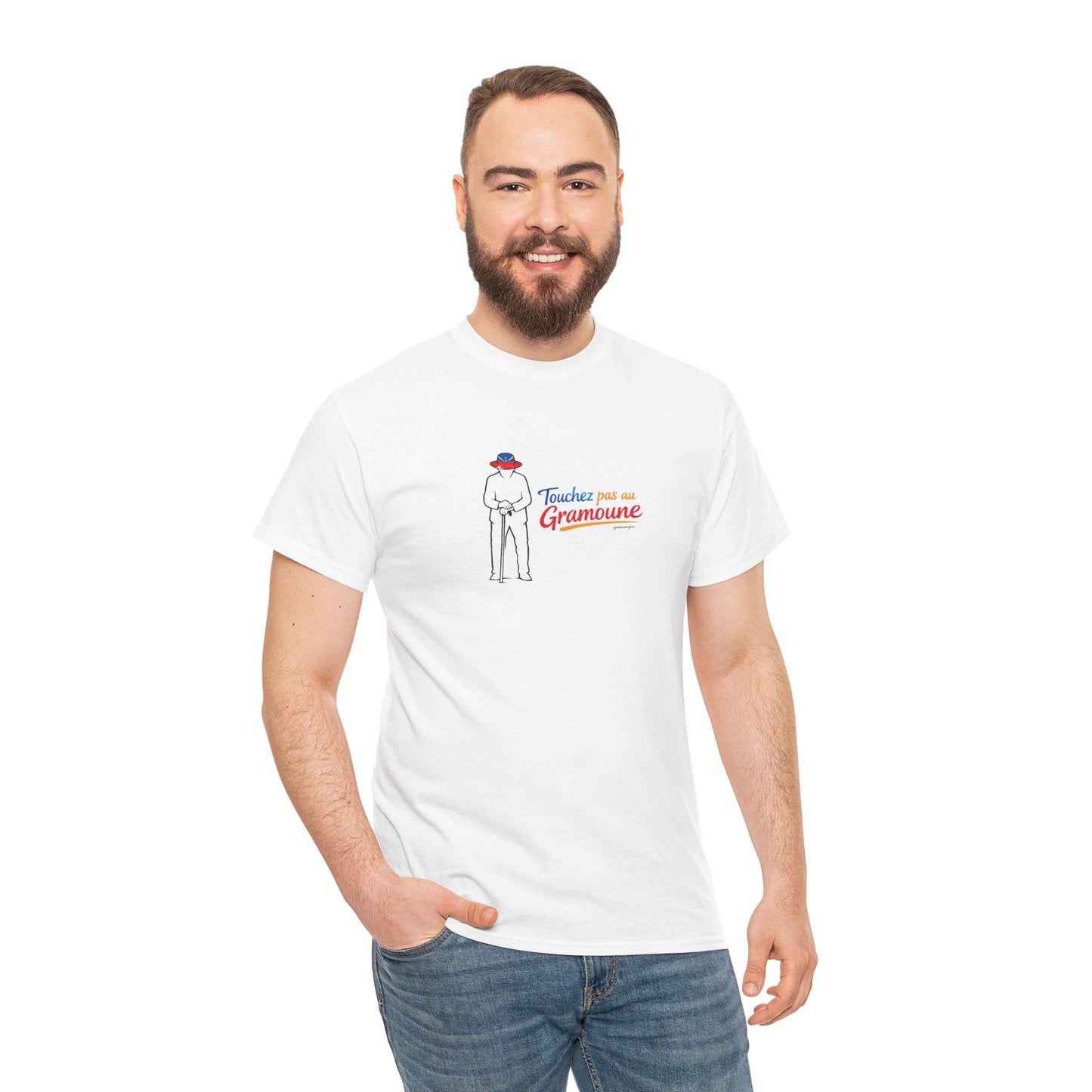 T-shirt "Gramoune", Île de La Réunion, Confort Coton, Sobre, Elégant, Souvenir Unique, Cadeau, Unisexe, Esprit Voyageur