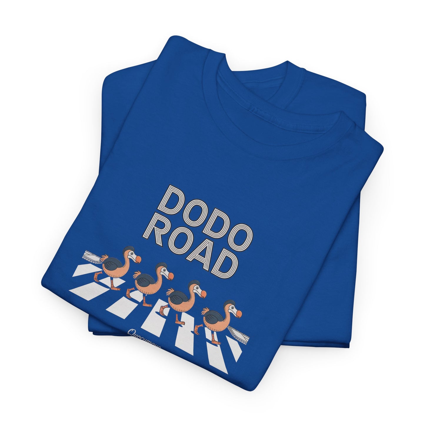 T-shirt Quocumque, " Dodo Road ", Île de La Réunion, Confort Coton, Elégant, Souvenir Unique, Cadeau, Unisexe, Esprit Voyageur, Créole, Bourbon