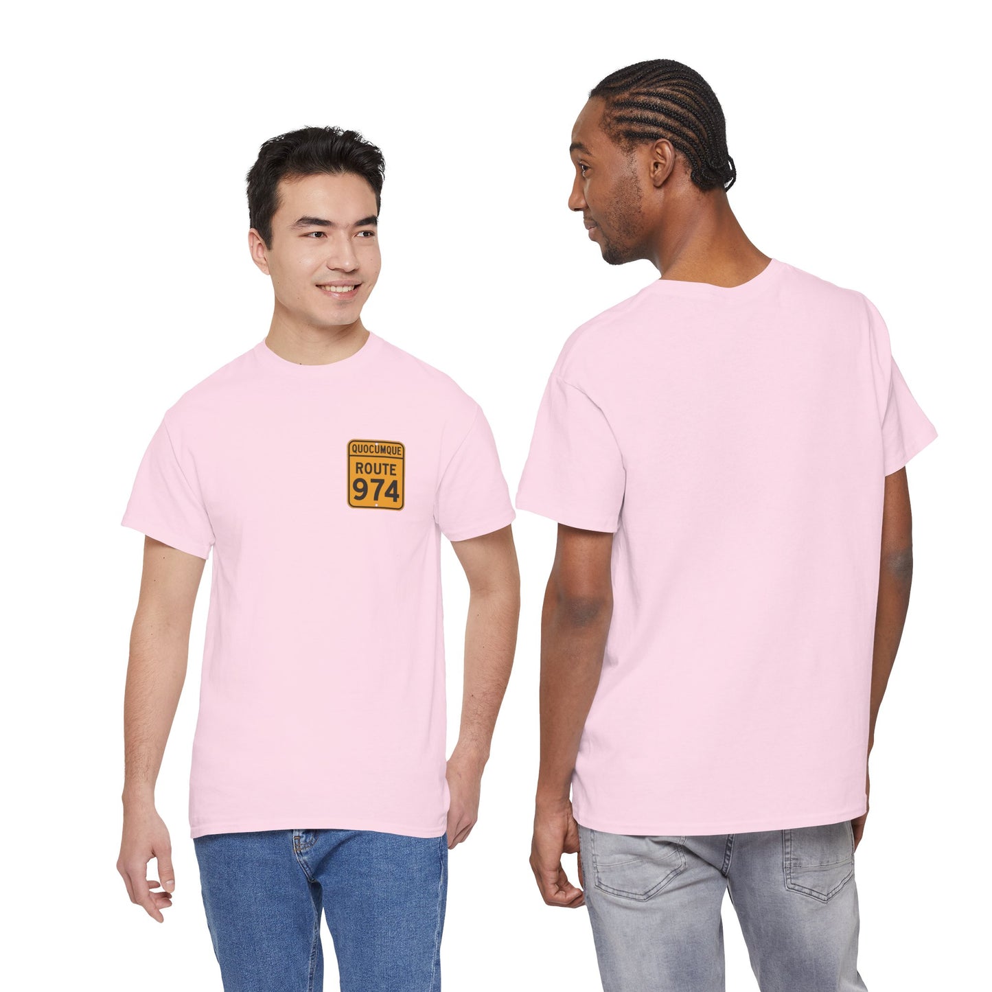 T-shirt "Route 974", Destination île de La Réunion, Confort Coton, Sobre, Elégant, Souvenir Unique, Cadeau, Unisexe, Esprit Voyageur