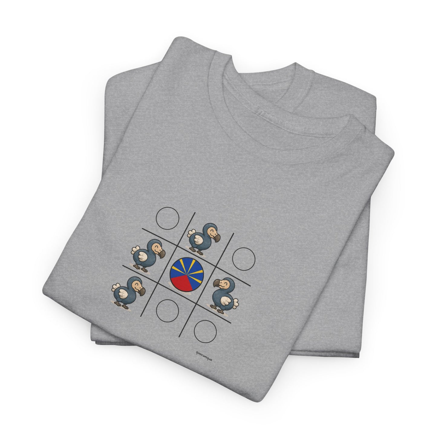 T-shirt Quocumque, " Dodo Morpion ", Île de La Réunion, Confort Coton, Elégant, Souvenir Unique, Cadeau, Unisexe, Esprit Voyageur, Créole, Bourbon