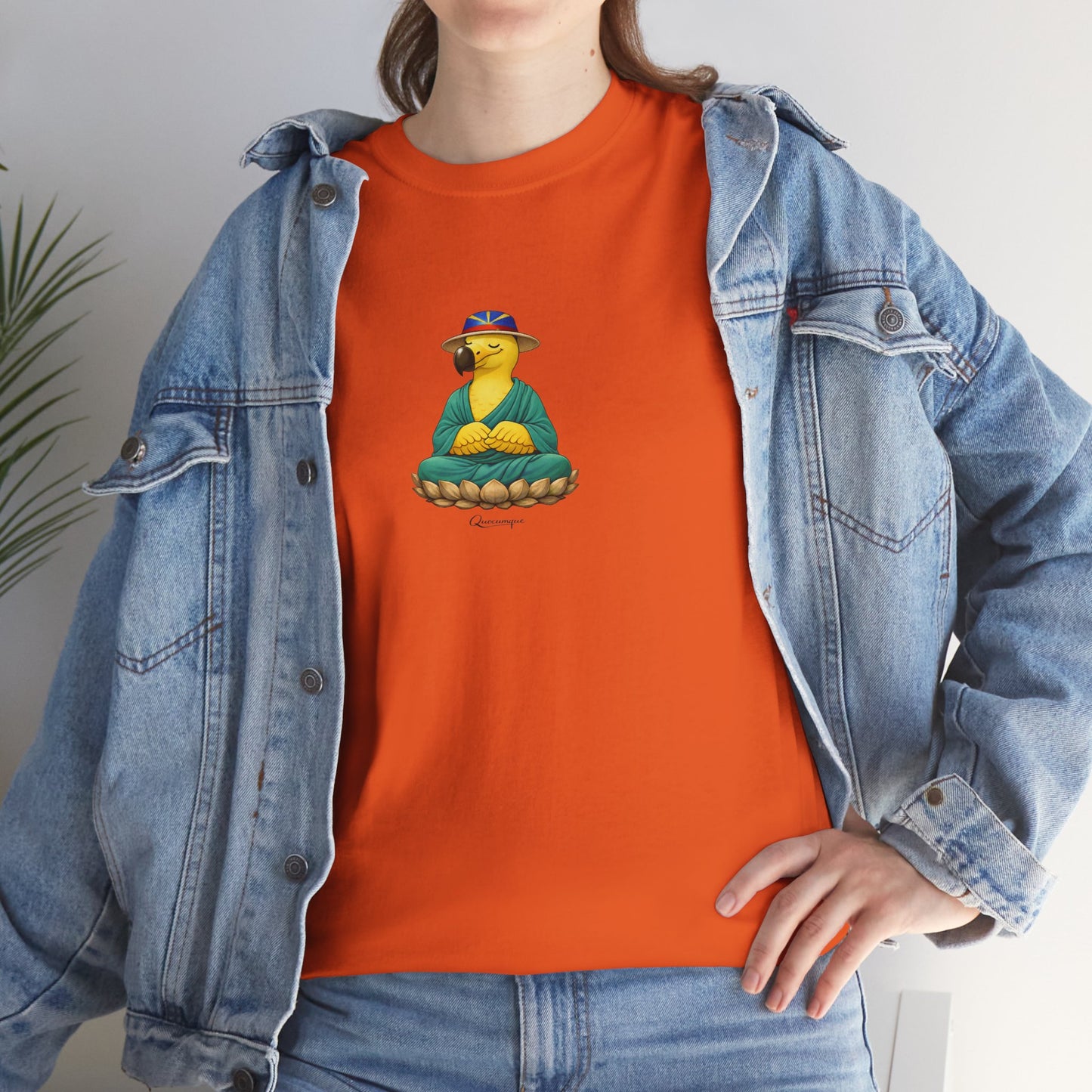 T-shirt "Dodo Zen", Confort Coton, Sobre, Elégant, Souvenir Unique, Cadeau, Unisexe, Esprit Voyageur, Adulte