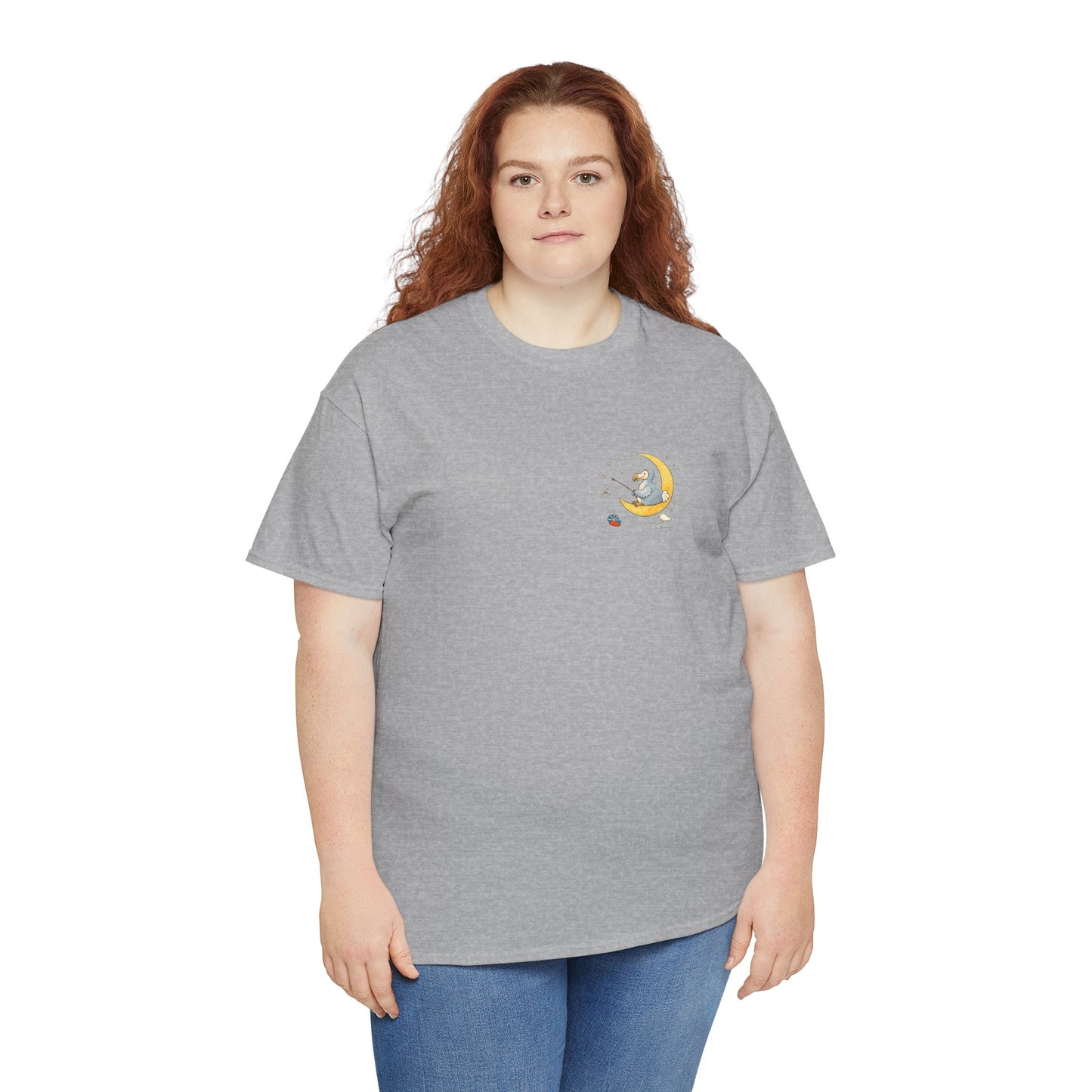 T-shirt "Dodo Lune ", Île de La Réunion", Confort Coton, Sobre, Elégant, Souvenir Unique, Cadeau, Unisexe, Esprit Voyageur