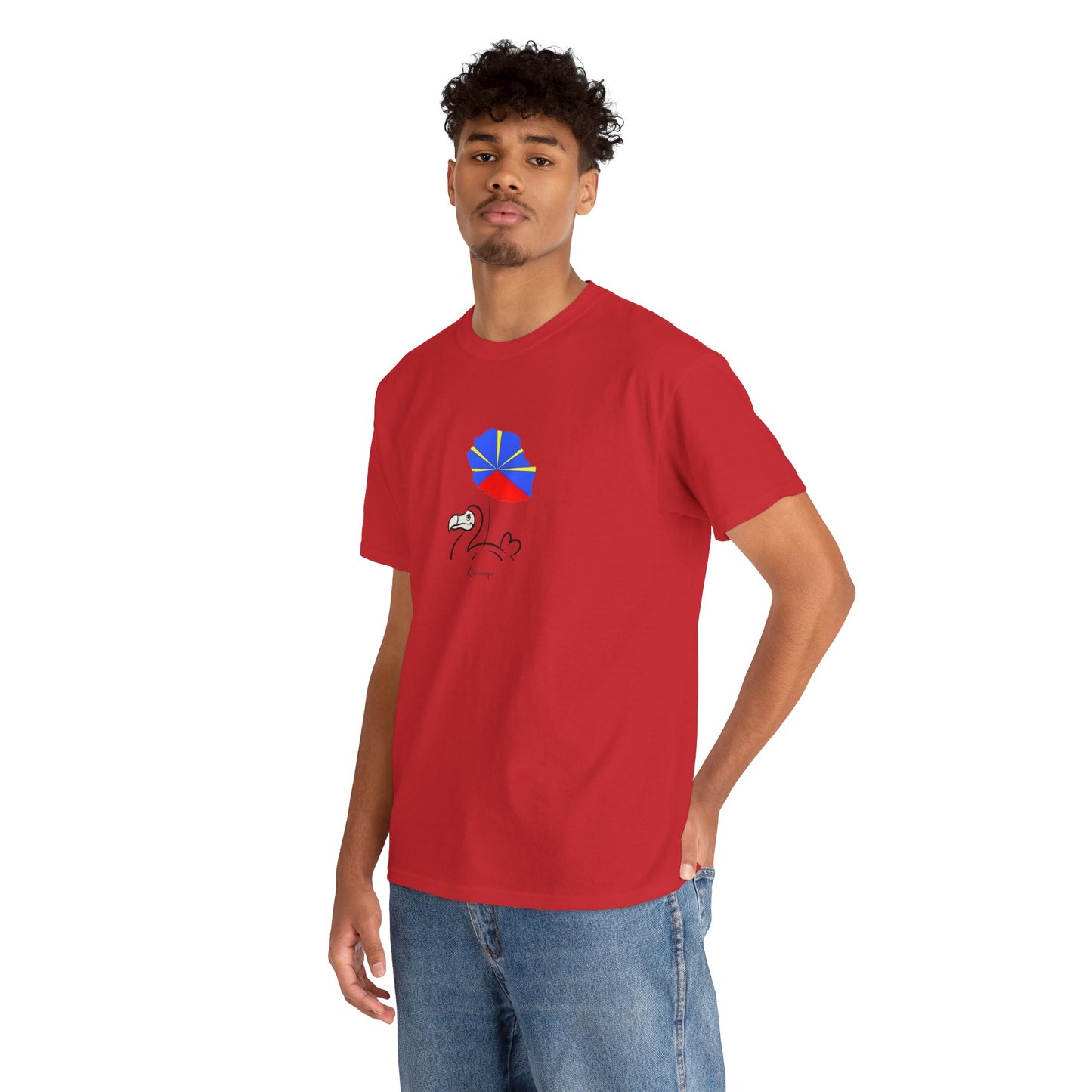 T-shirt "Dodo Ballon ", Île de La Réunion", Confort Coton, Sobre, Elégant, Souvenir Unique, Cadeau, Unisexe, Esprit Voyageur