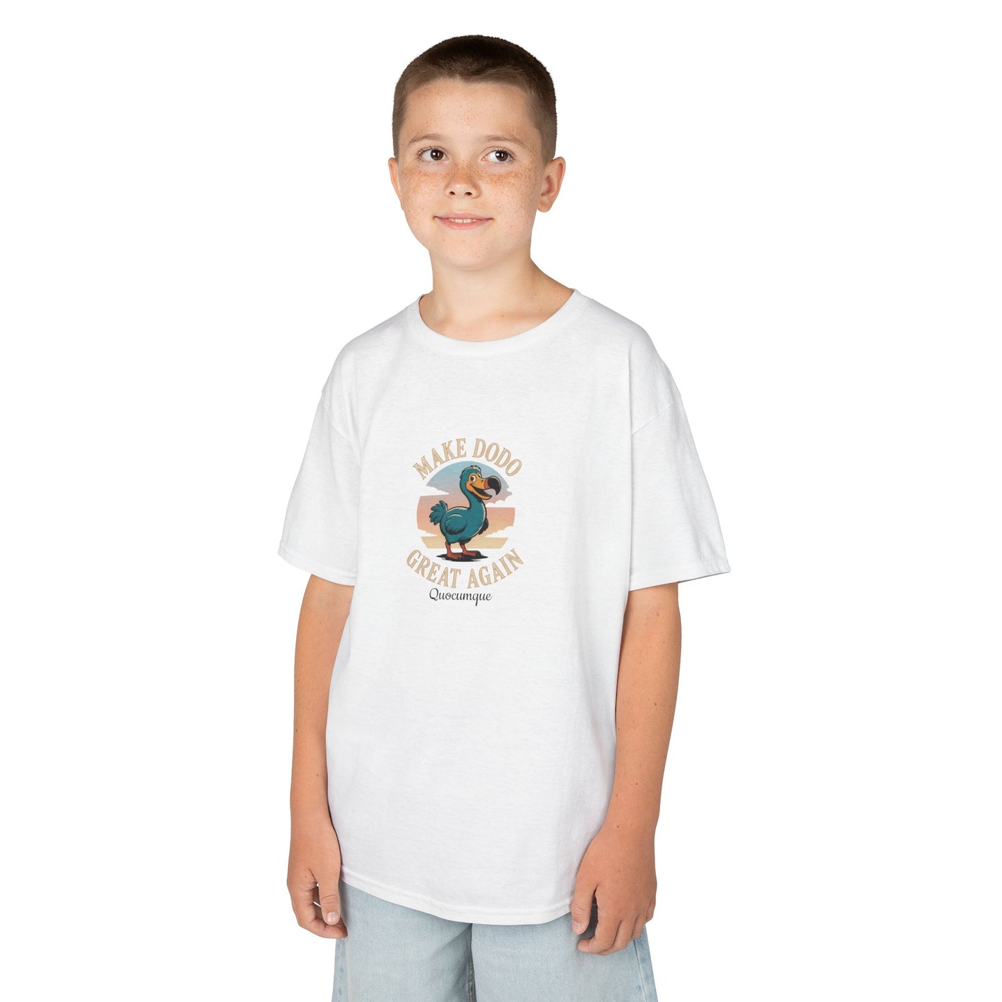 T-shirt "Make Dodo Great Again", Île de La Réunion, Douceur Coton, Pour les enfants de 5-6 ans( Taille XS), Pour les 7-8 ans( taille S), Pour les 9-10 ans( taille M), Pour les 11-12 ans( taille L), Pour les 13-14 ans( taille XLS)