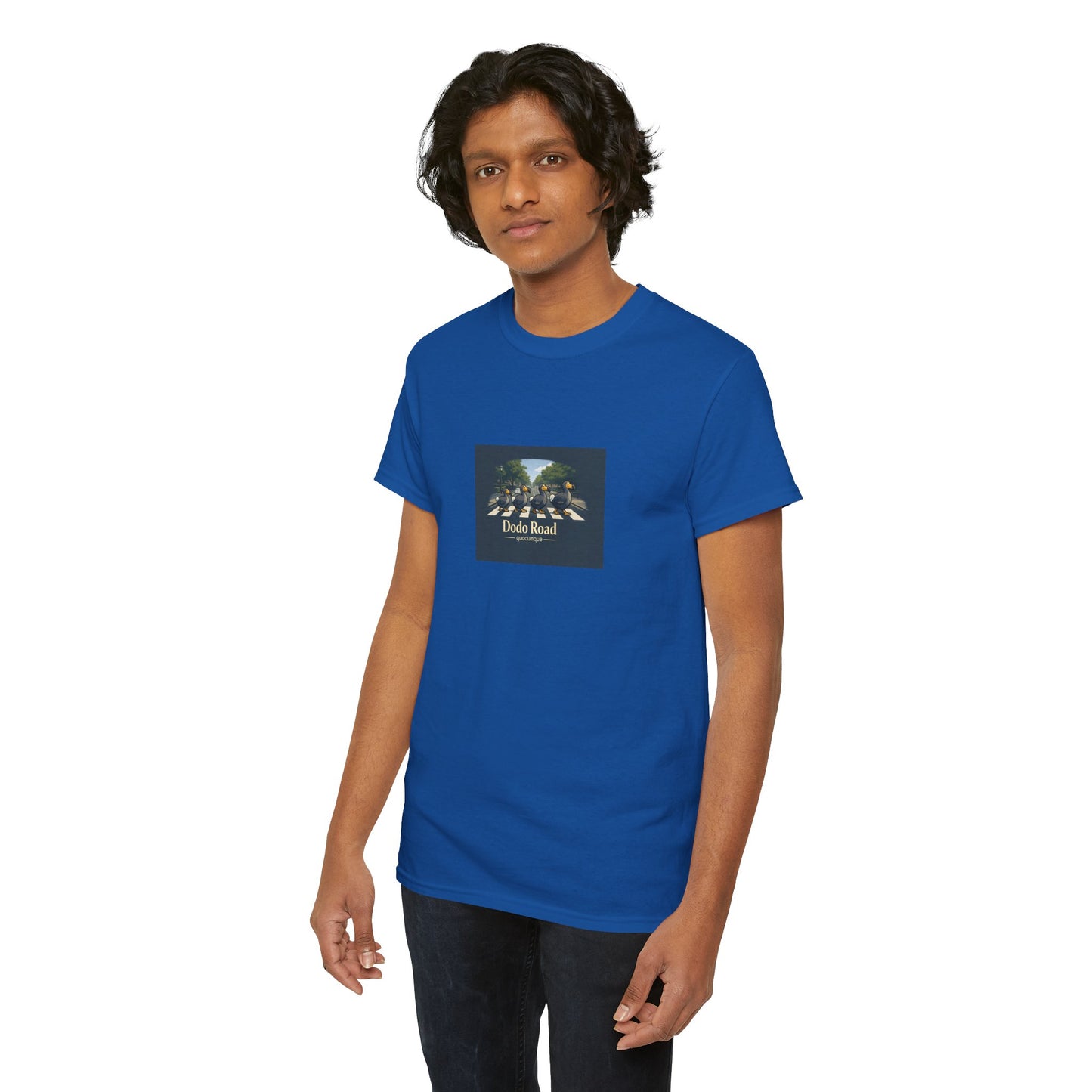 T-shirt "Dodo Road", Île de La Réunion", Confort Coton, Sobre, Elégant, Souvenir Unique, Cadeau, Unisexe, Esprit Voyageur