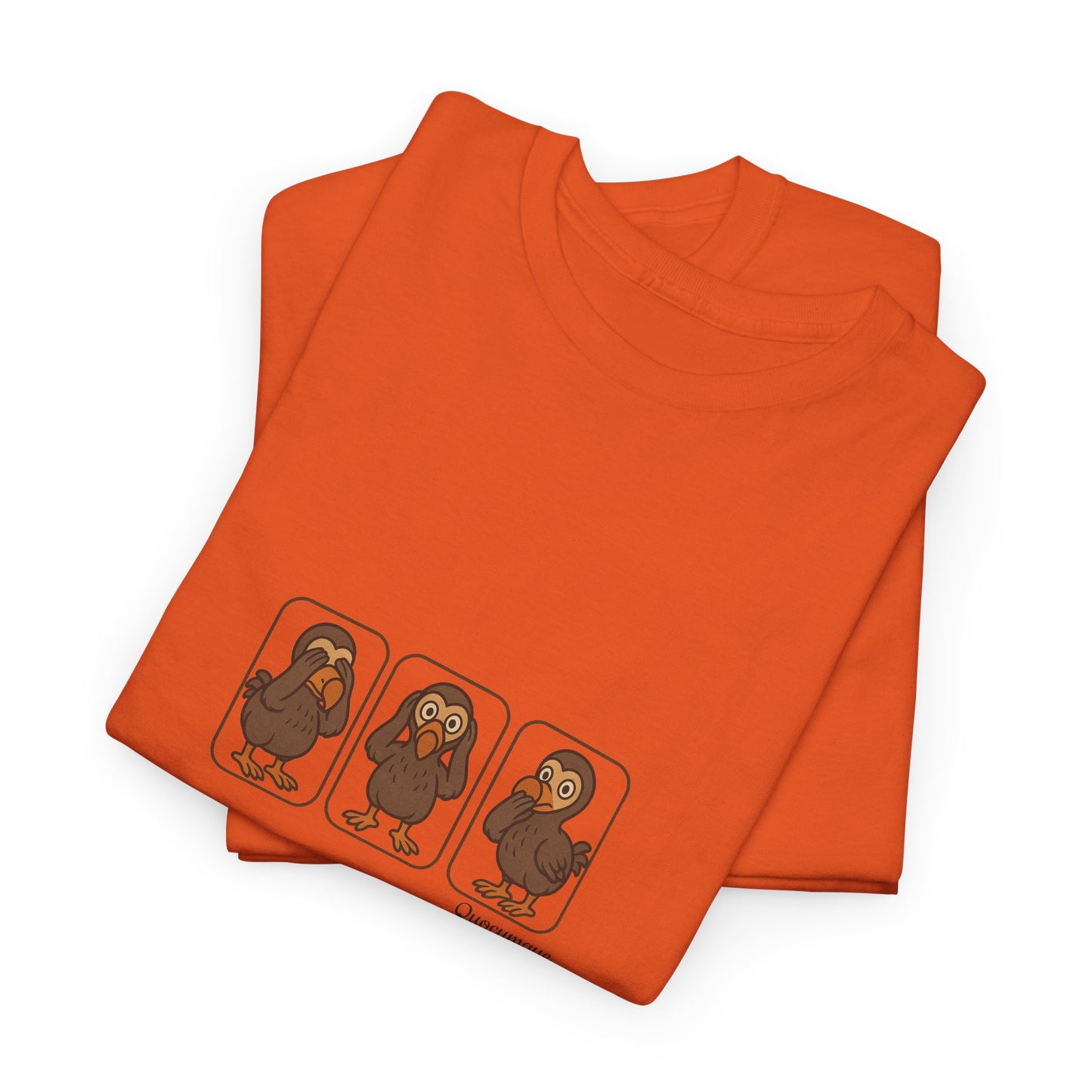 T-shirt Quocumque, "3 Dodos de la Sagesse", Confort, Souvenir Unique, Cadeau, Unisexe, Délicatesse, Homme, Femme, Adulte, Sportif, Liberté, Détente