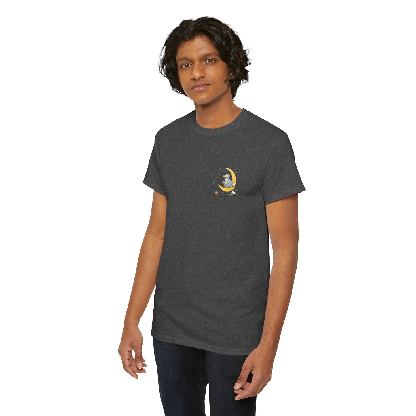 T-shirt "Dodo Lune ", Île de La Réunion", Confort Coton, Sobre, Elégant, Souvenir Unique, Cadeau, Unisexe, Esprit Voyageur