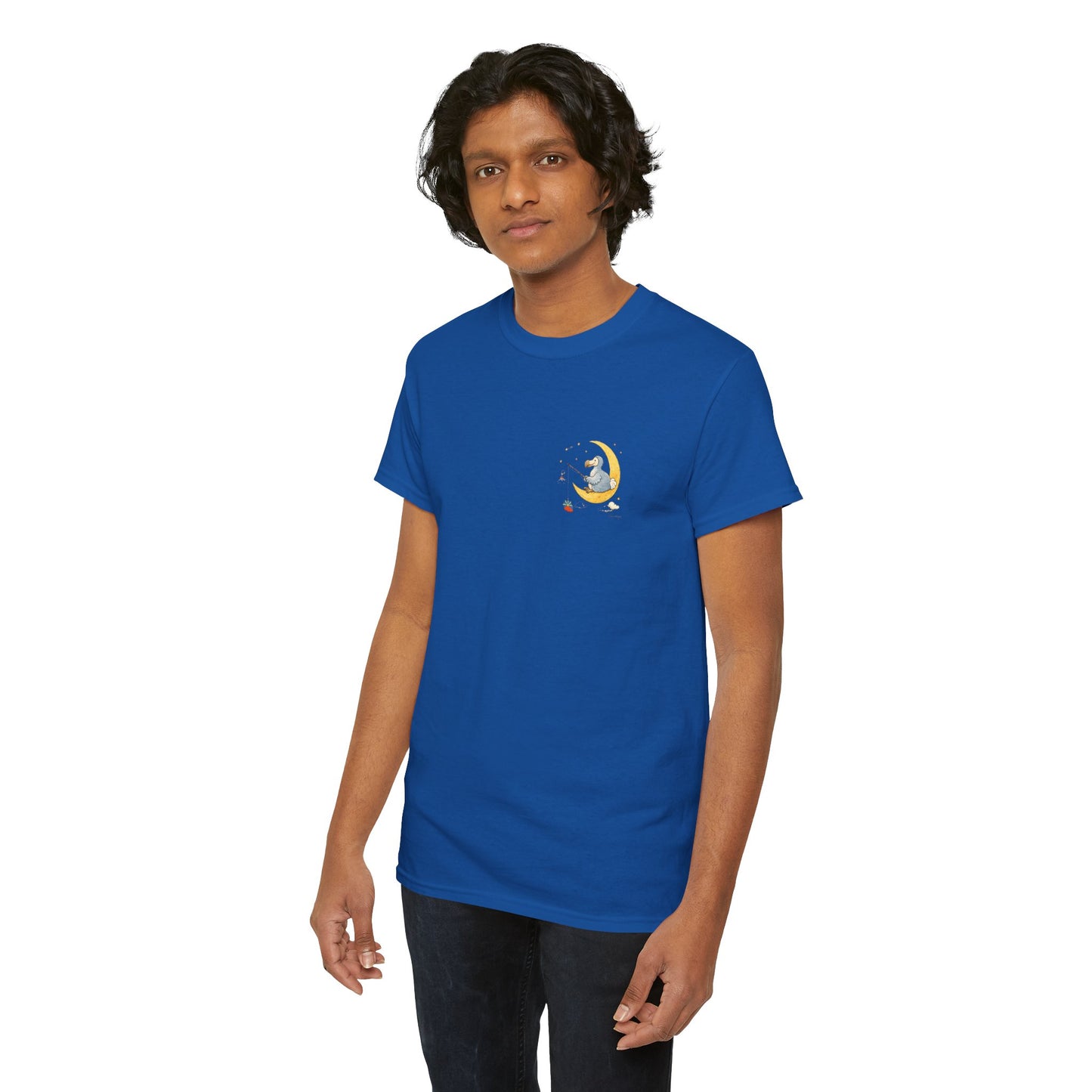T-shirt "Dodo Lune ", Île de La Réunion", Confort Coton, Sobre, Elégant, Souvenir Unique, Cadeau, Unisexe, Esprit Voyageur