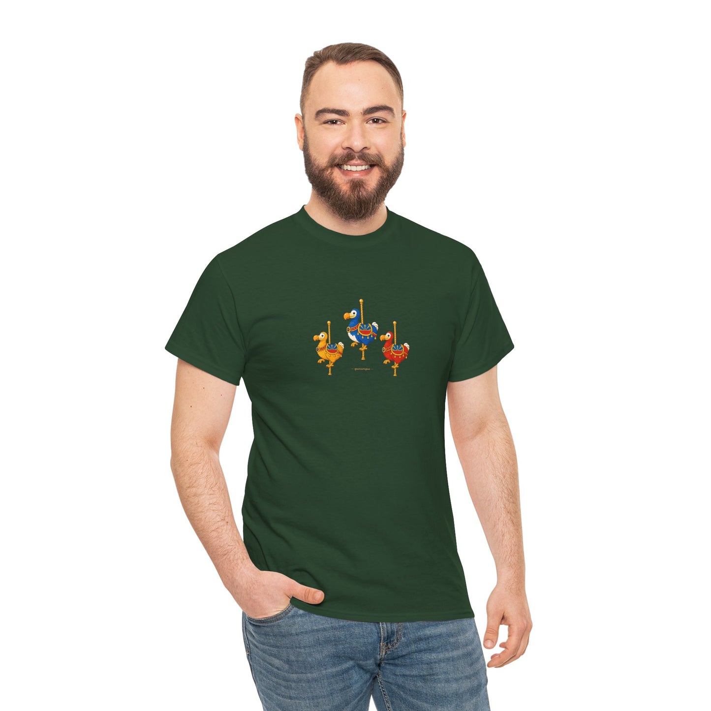 T-shirt Quocumque " Carrousel", Île de La Réunion, Confort Coton, Elégant, Souvenir Unique, Cadeau, Unisexe, Esprit Voyageur, Créole, Bourbon
