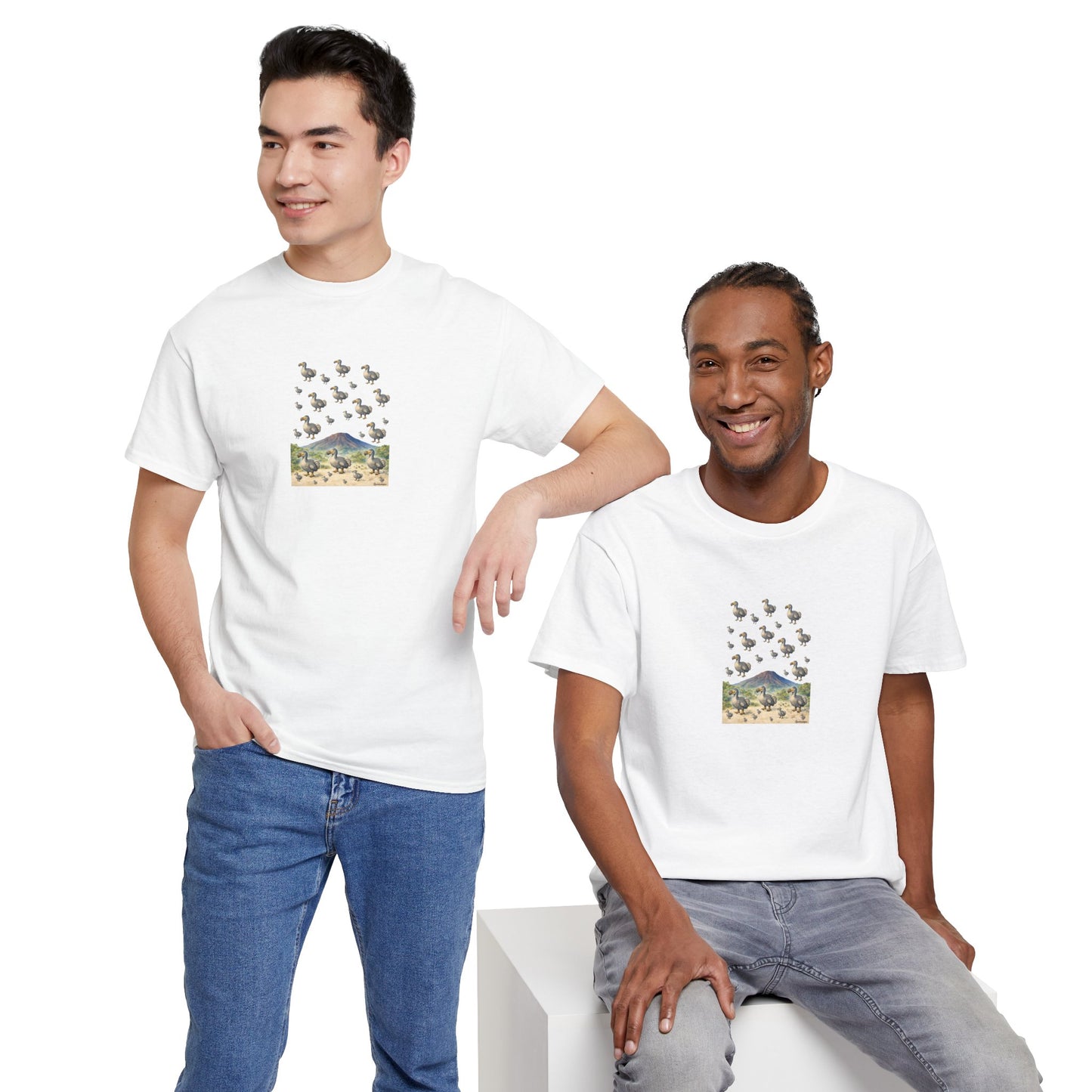 T-shirt "Groupe Dodo ", Île de La Réunion", Confort Coton, Sobre, Elégant, Souvenir Unique, Cadeau, Unisexe, Esprit Voyageur