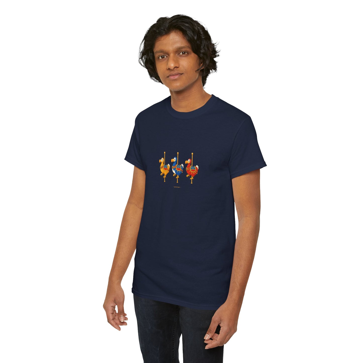 T-shirt Quocumque " Carrousel", Île de La Réunion, Confort Coton, Elégant, Souvenir Unique, Cadeau, Unisexe, Esprit Voyageur, Créole, Bourbon