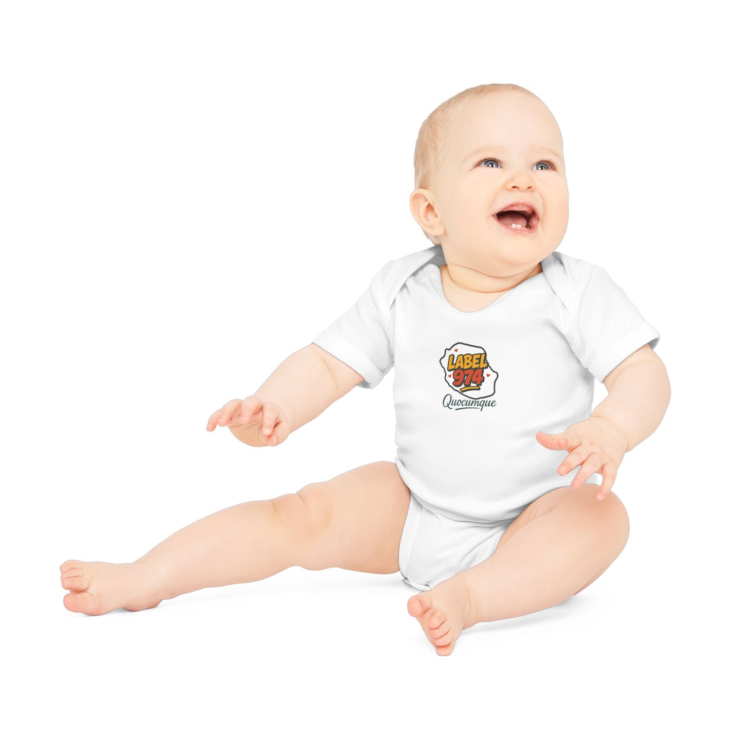Body Bébé "Label 974", Île de La Réunion, Douceur Coton, Cadeau Naissance,  Confort Coton Bio, Style Unique, Cadeau Parfait
