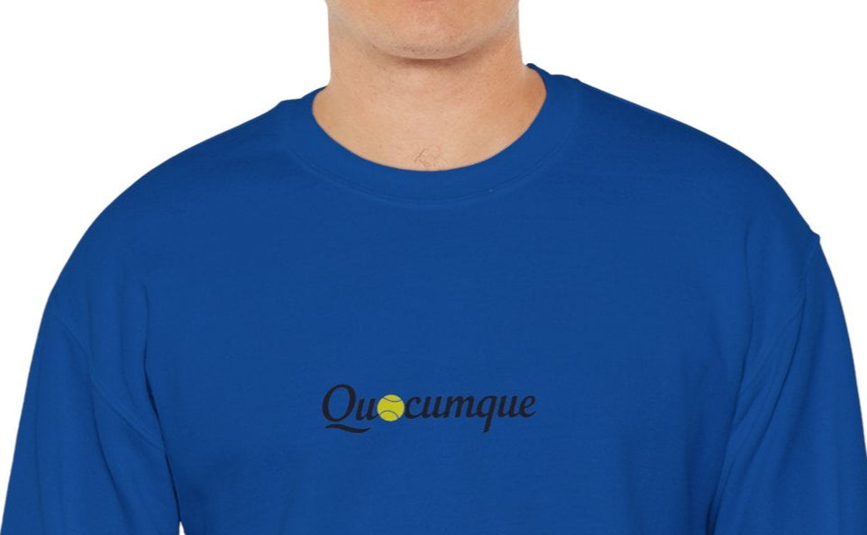 Sweat-Shirt Quocumque " balle de tennis", Adulte, Unisexe, Homme, Femme, Sportive, Sportif, Décontracté, Élégant,  Urbain, Classique