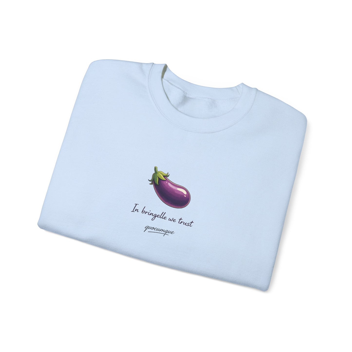 Sweat Quocumque "Bringelle", Exotique, Destination Île De La Réunion, Adulte, Homme, Femme, Sportive, Sportif, Décontracté, Drapeau Régional