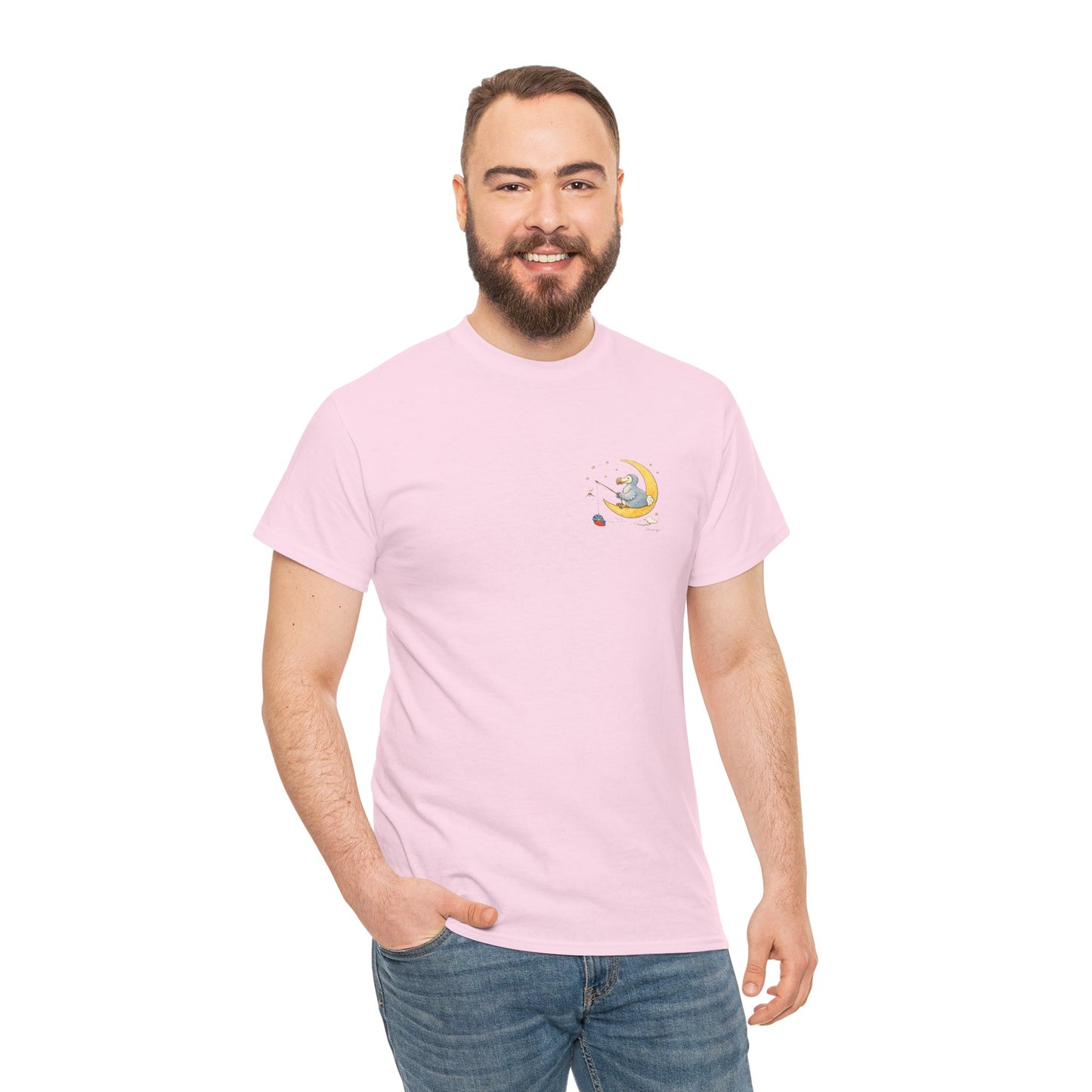 T-shirt "Dodo Lune ", Île de La Réunion", Confort Coton, Sobre, Elégant, Souvenir Unique, Cadeau, Unisexe, Esprit Voyageur