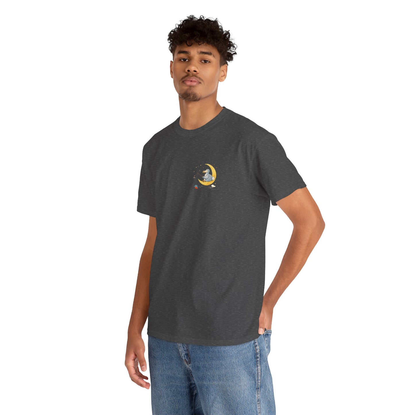 T-shirt "Dodo Lune ", Île de La Réunion", Confort Coton, Sobre, Elégant, Souvenir Unique, Cadeau, Unisexe, Esprit Voyageur