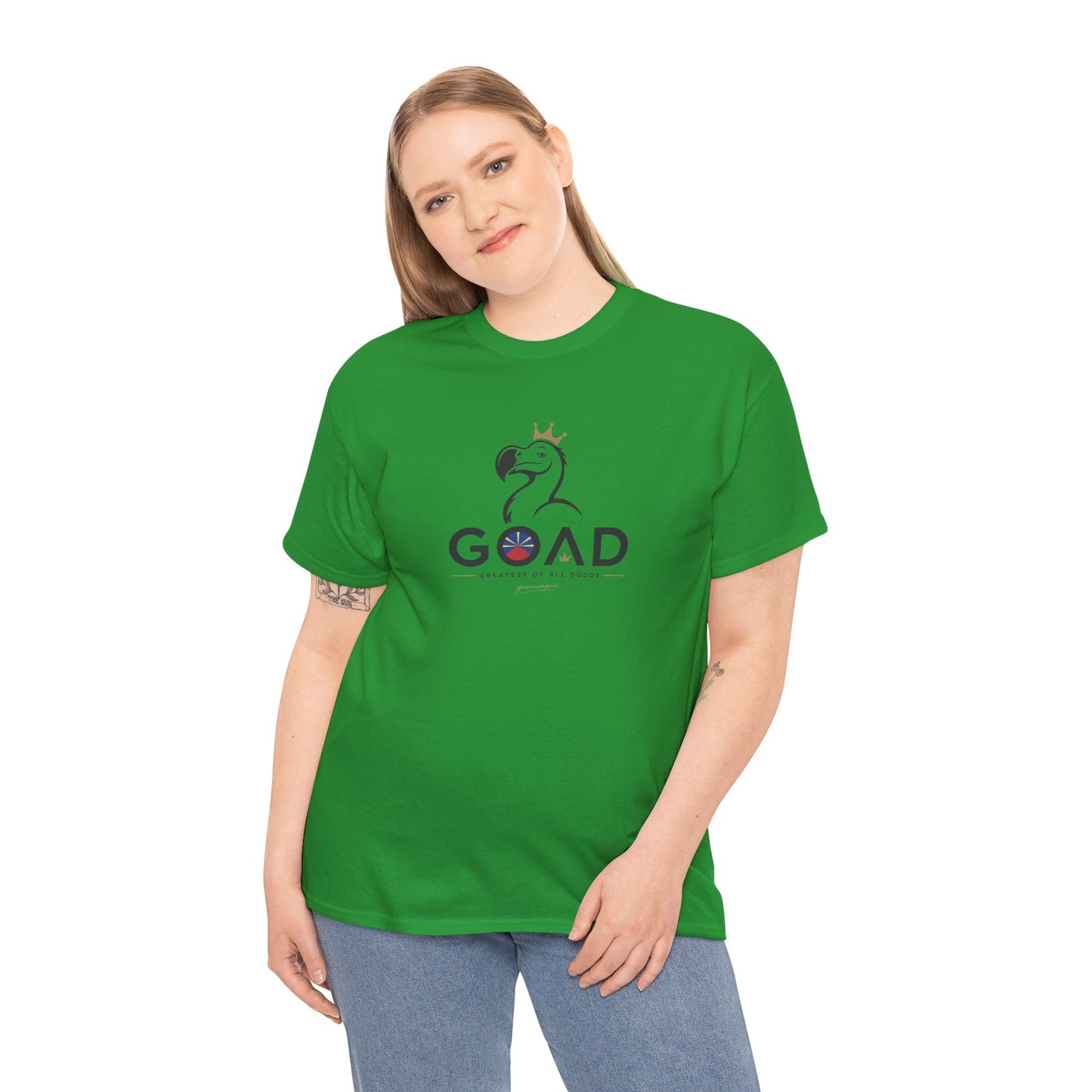 T-shirt "GOAD ", Greatest Of All Dodos, Île de La Réunion", Confort Coton, Sobre, Elégant, Souvenir Unique, Cadeau, Unisexe, Esprit Voyageur