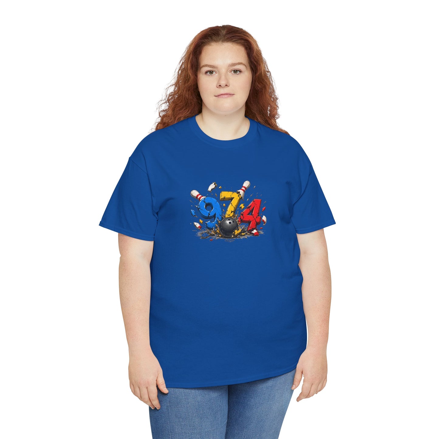 T-shirt " 974 Bowling ", Destination Île de La Réunion, Confort Coton, Sobre, Elégant, Souvenir Unique, Vêtement Adulte, Unisexe, Esprit Voyageur