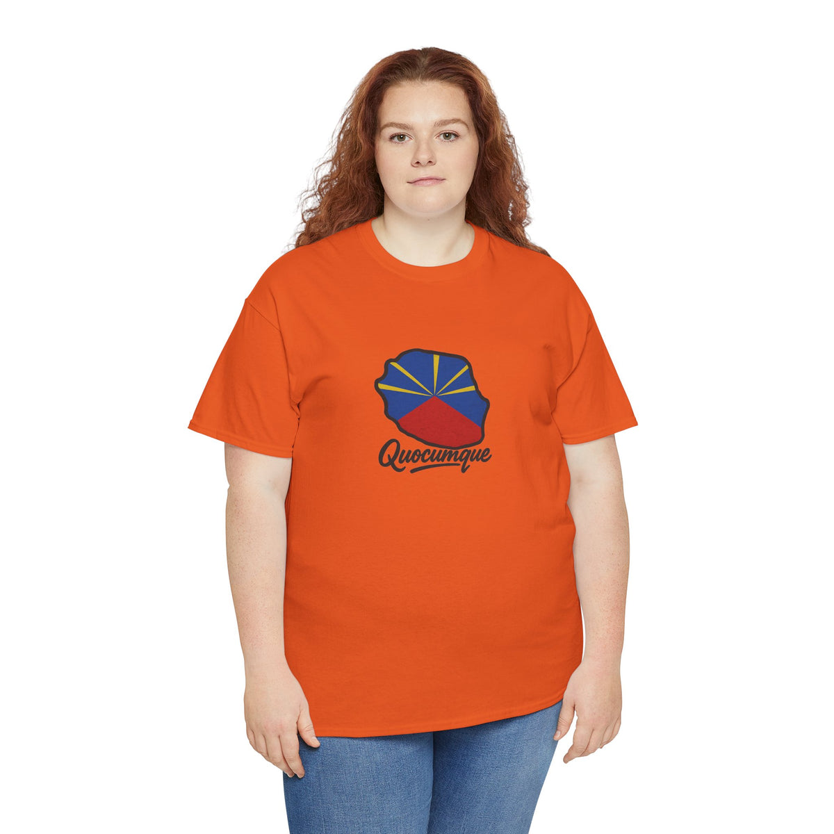 T-shirt "Drapeau Pays", Exotisme, Destination Île de La Réunion, Confort Coton, Sobre, Elégant, Souvenir Unique, Cadeau, Unisexe, Esprit Voyageur