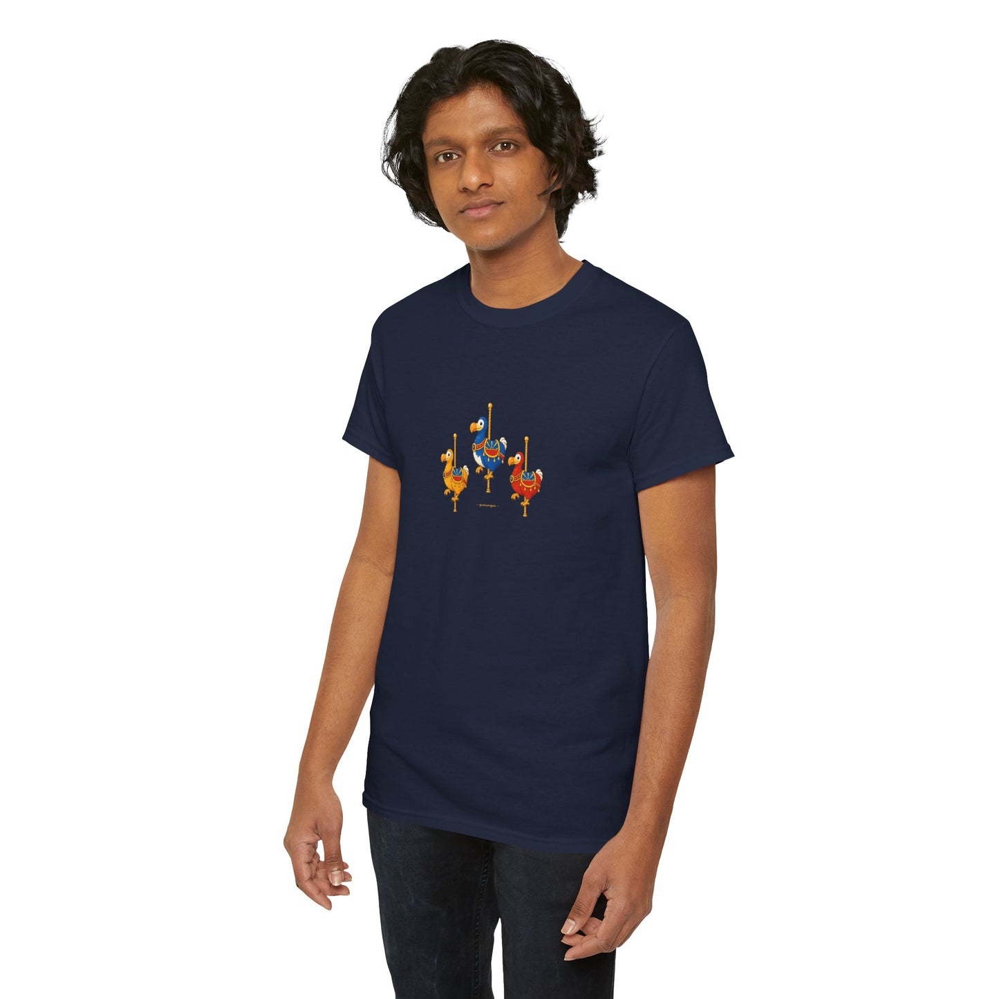 T-shirt Quocumque " Carrousel", Île de La Réunion, Confort Coton, Elégant, Souvenir Unique, Cadeau, Unisexe, Esprit Voyageur, Créole, Bourbon
