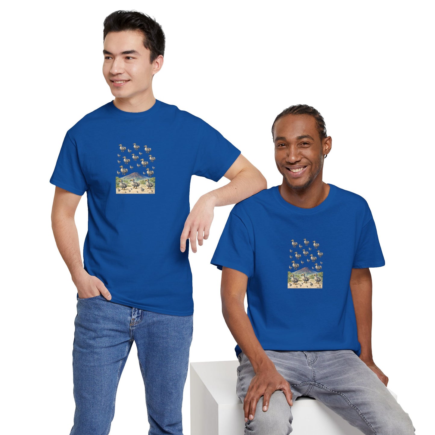 T-shirt "Groupe Dodo ", Île de La Réunion", Confort Coton, Sobre, Elégant, Souvenir Unique, Cadeau, Unisexe, Esprit Voyageur