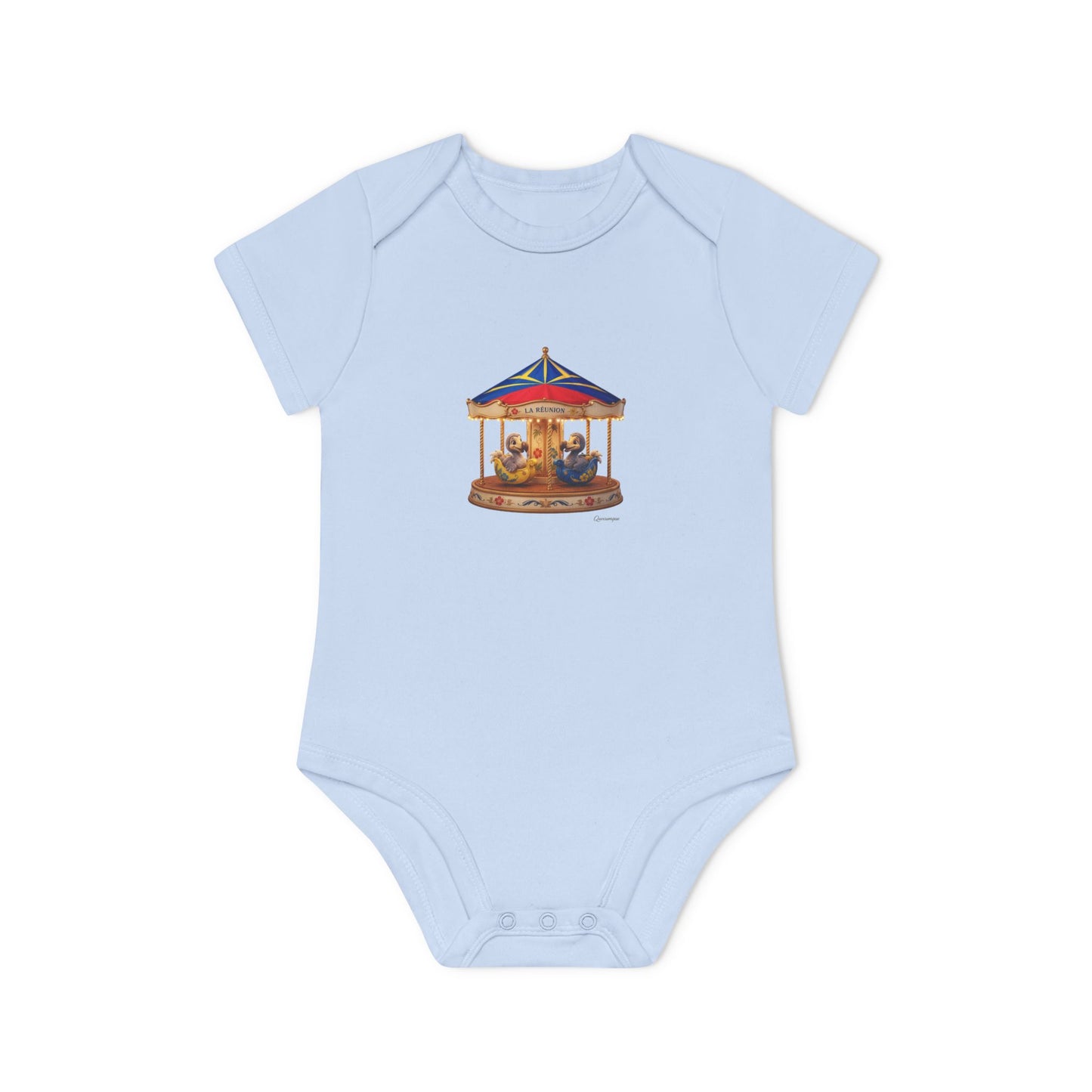 Body Bébé "Dodo Manège", Île de La Réunion, Douceur Coton, Cadeau Naissance,  Confort Coton Bio, Style Unique, Cadeau Parfait